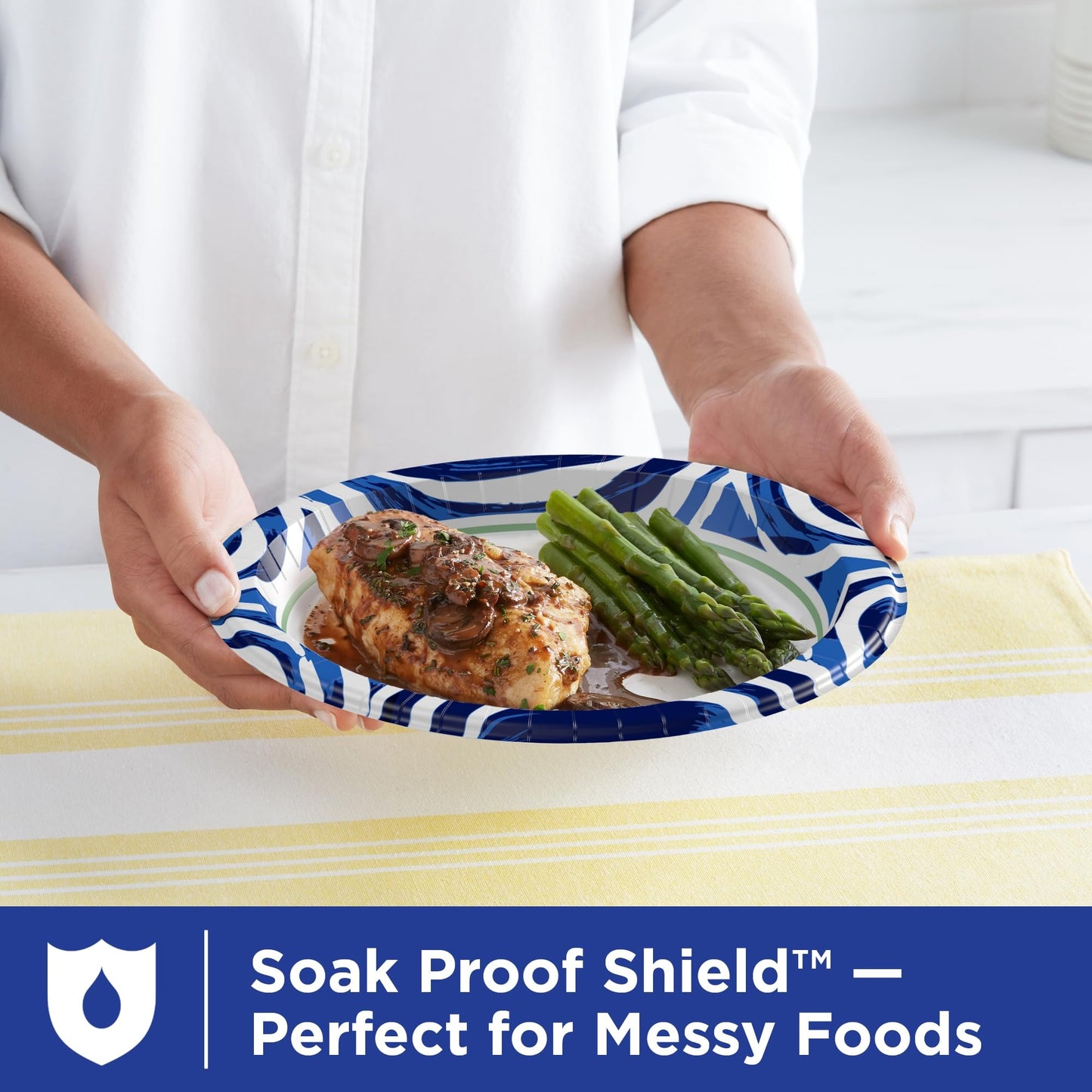 Dixie Ultra, Large Paper Plates, 10 Inch, 43 Count (Pack of 4), 3X Stronger*, Heavy Duty, Microwave-Safe, Soak-Proof, Cut Resistant, Disposable Plates for Heavy, Messy Meals