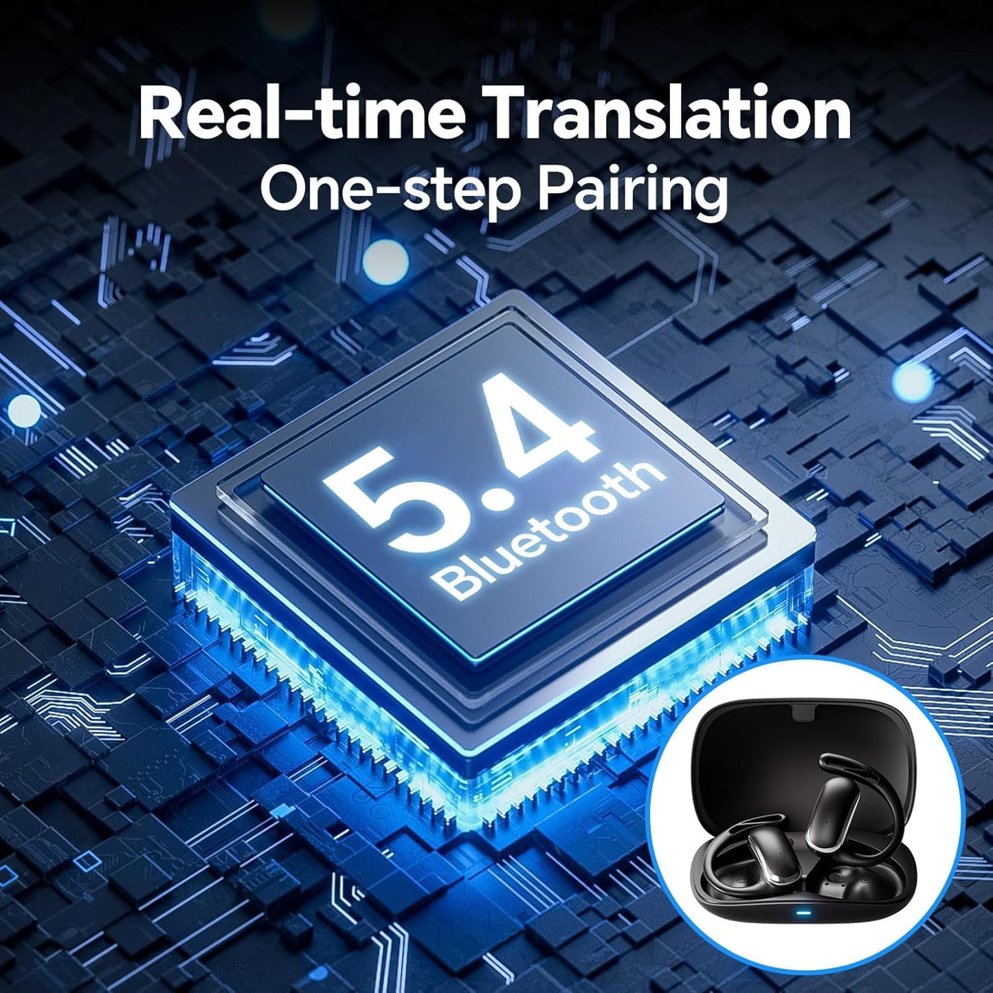 Translation Earbuds Real Time Translator Earbuds 3-in-1 Language Translator Support 144 Languages Translatr Earpiece with Bluetooth Real-Time Translatr for Travel/Business/Learning.