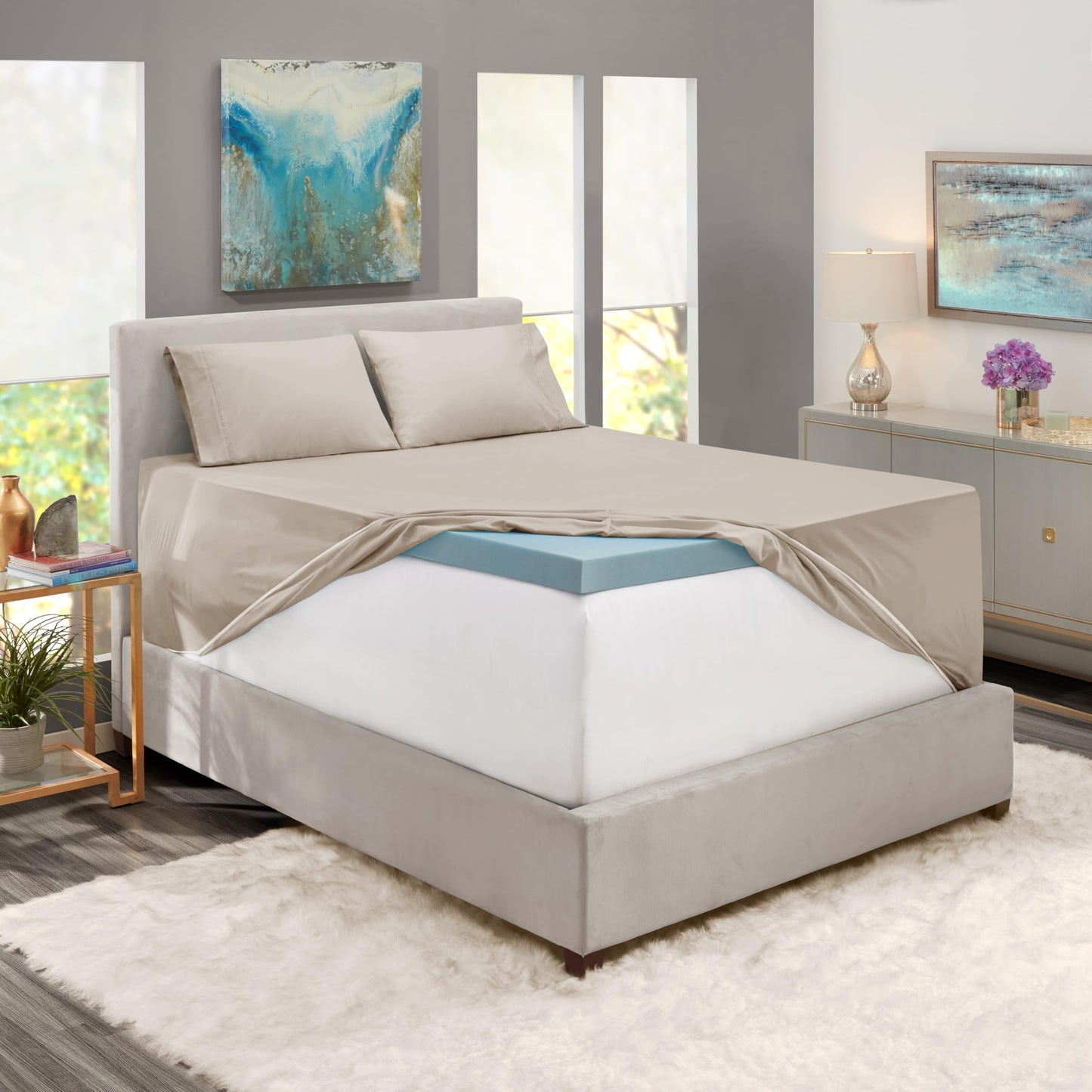 Hearth & Harbor Extra Deep Pocket King Size Sheets Sets - Fits Mattress 18-24 Inches - 6 Piece King Size Sheets - King Sheets - Linen