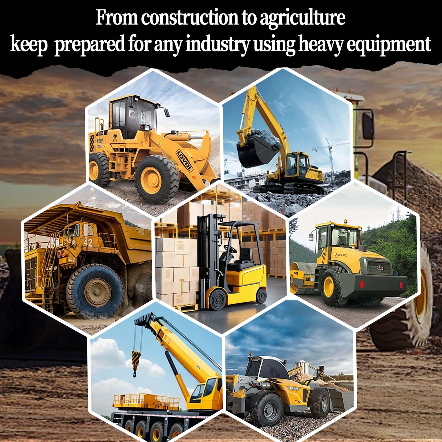 KVI 47 Heavy Equipment Keys Master Set, Fits John Deere Caterpillar CAT Key Kubota Forklift Bobcat Komatsu Takeuchi JCB Volvo etc.