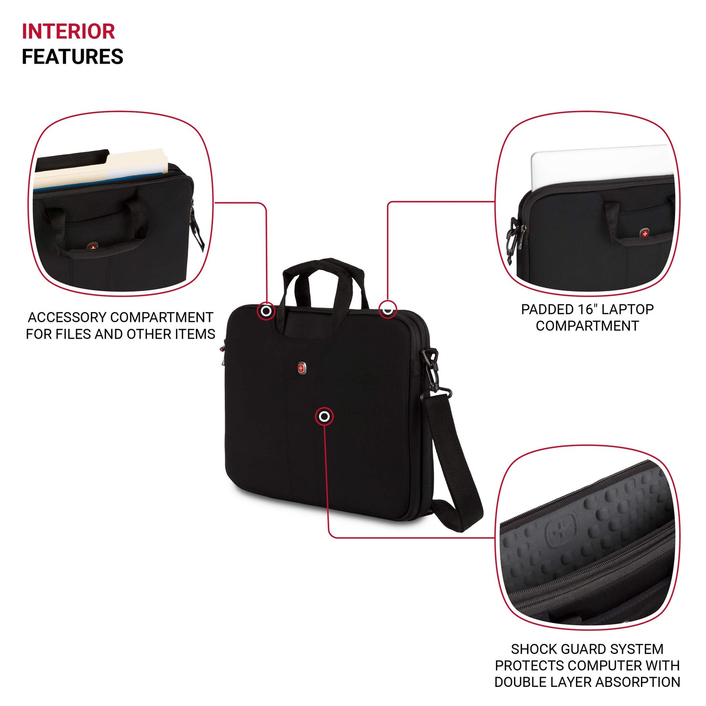 Wenger Legacy 15.6 Inch Ultra Computer Slimcase, Black, One Size