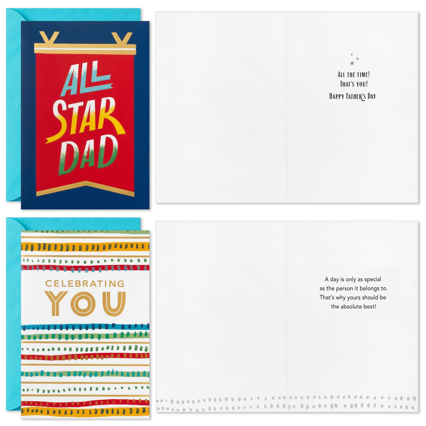 Hallmark Father's Day Card Assortment (24 Cards with Envelopes, 6 Designs)