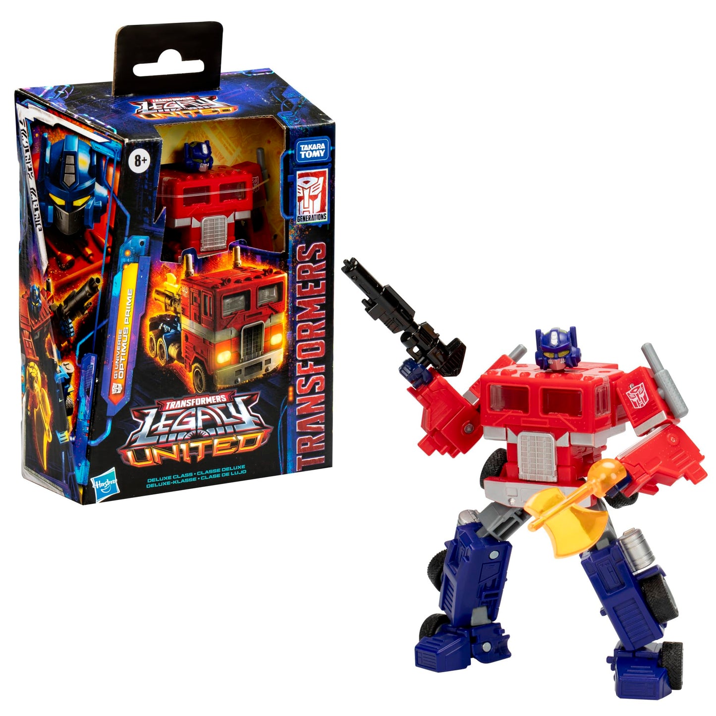 Transformers Legacy United Deluxe Class G1 Universe Optimus Prime, 5.5-inch Converting Action Figure, for Boys and Girls Ages 8+