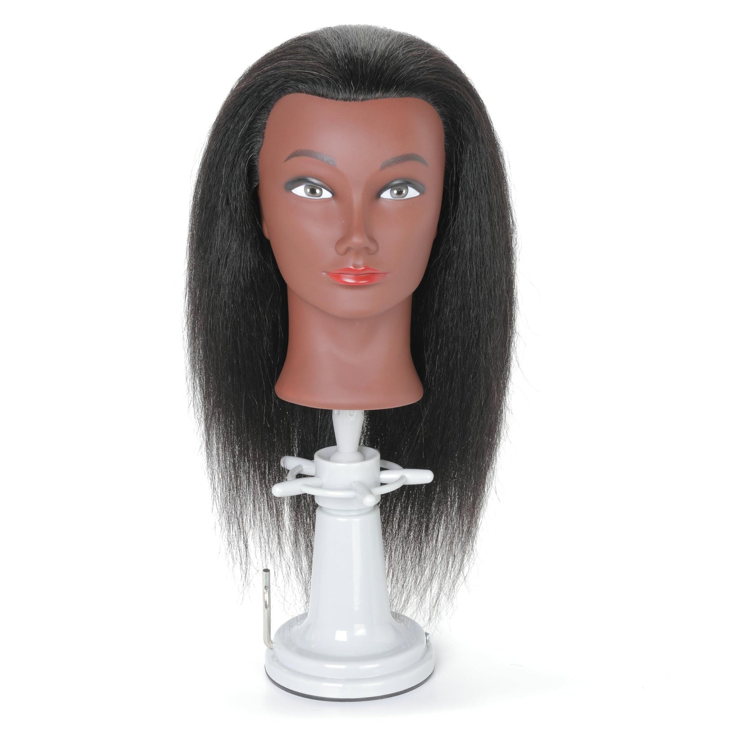 FUTAI Real 100% Human Hair Mannequin Head with Table Clamp Stand for Hairdresser Practice Manikin Cosmetology Doll Training Head Braiding Styling Curling Cutting Updos Display