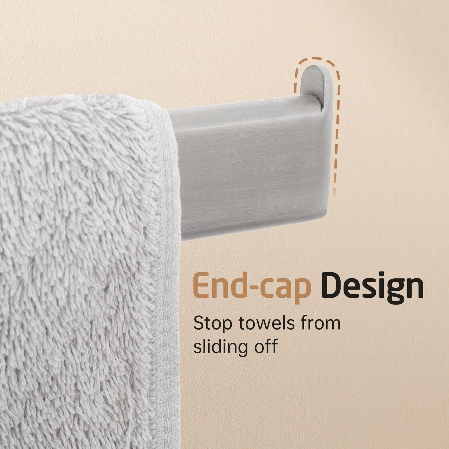 KES Swivel Towel Rack, 19.5" Extra Long Towel Rack Wall Mounted 4 Arm, Swing Out Towel Holder, SUS304 Stainless Steel Brushed Finish, A2104S4L50-2