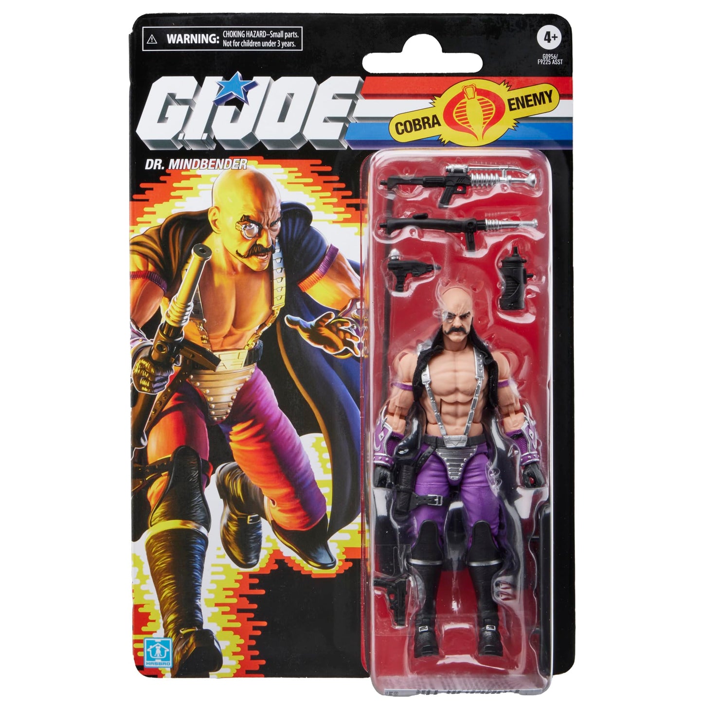 G.I. Joe Classified Series Retro Cardback Dr. Mindbender, Collectible 6 Inch Action Figure with 7 Accessories