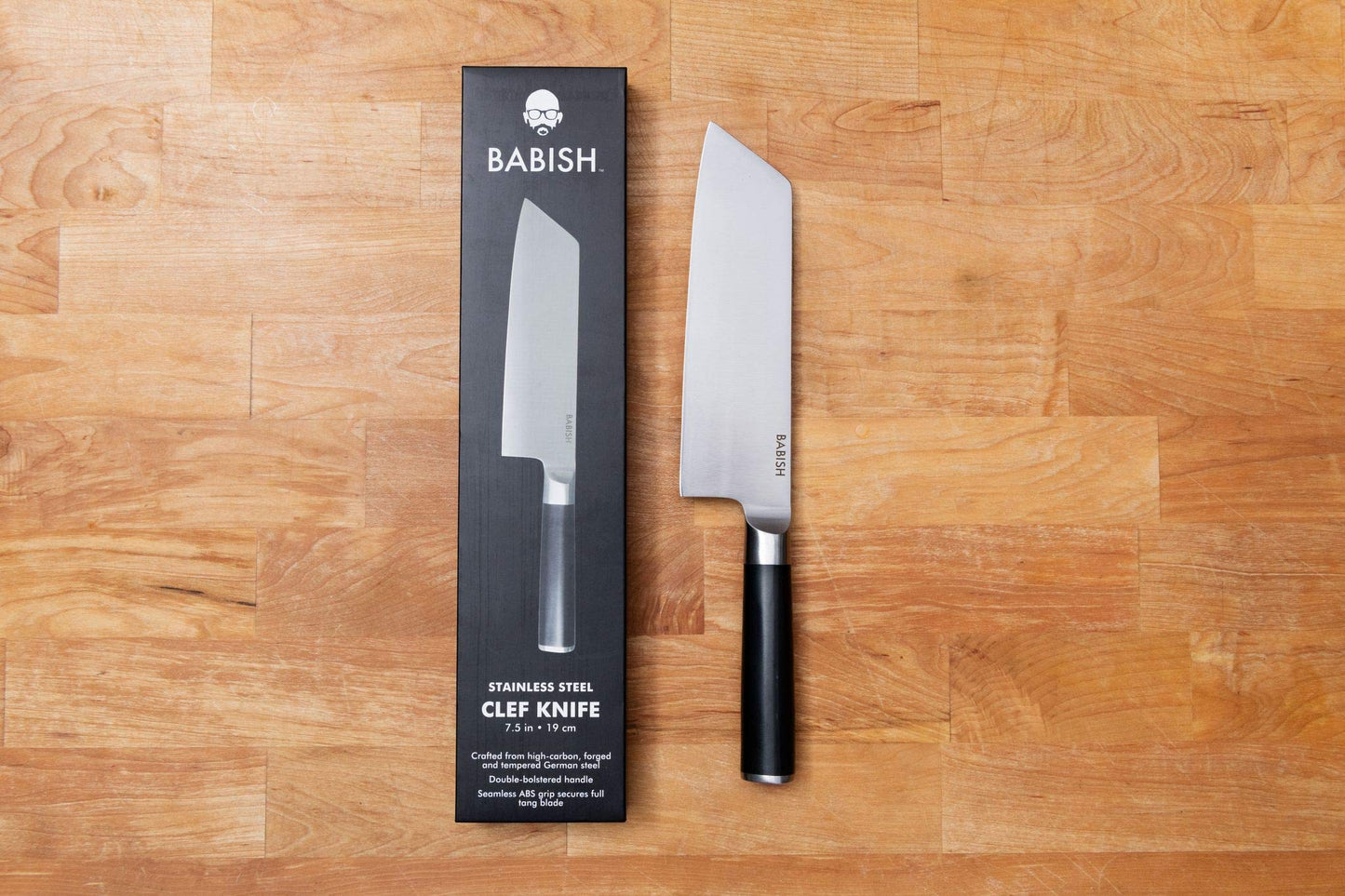 Babish High-Carbon 1.4116 German Steel Cutlery, 7.5" Clef (Cleaver + Chef) Knife
