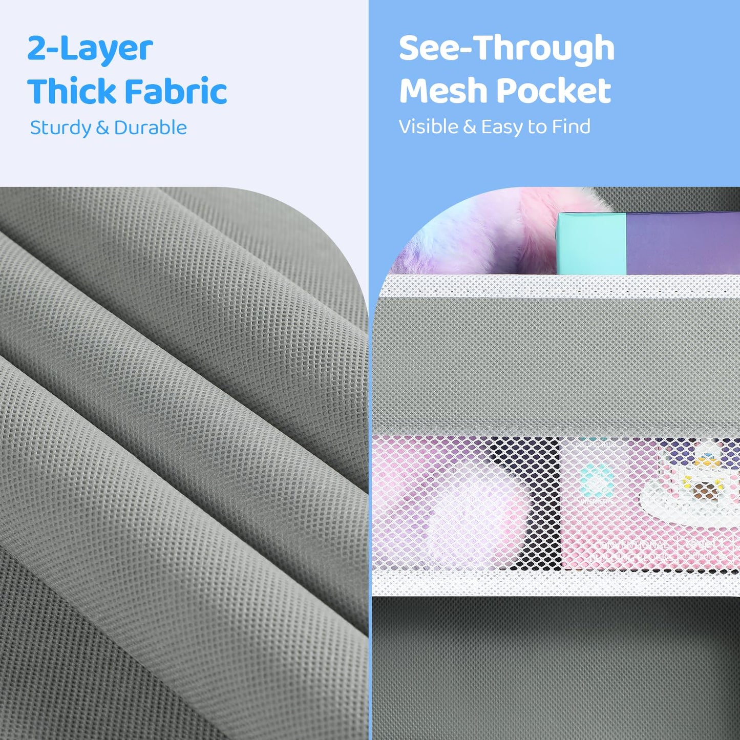 Yecaye 4 Shelf Bathroom Organizers and Storage, 35.2lbs Load Closet Door Organizer Hanging, Swing-proof Hanging Over the Door Organizer for Nursery Newborn Baby Essential (2 Pack)