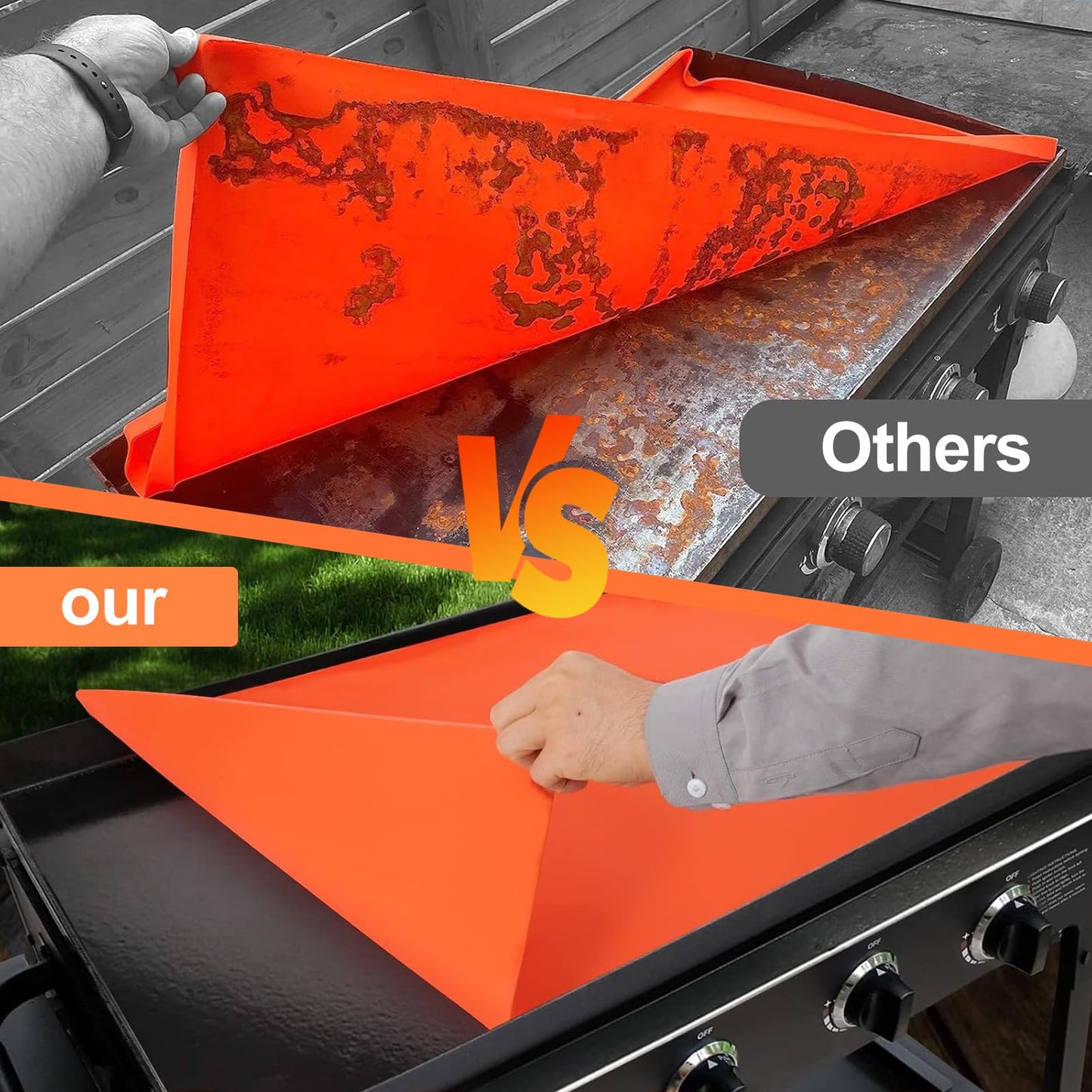 Blackstone Silicone Griddle Cover 36 INCH, Easy Cut to Fit 36",30", 28", 22", Blackstone Silicone Mat All Season Flat Top Protective Grill Cover