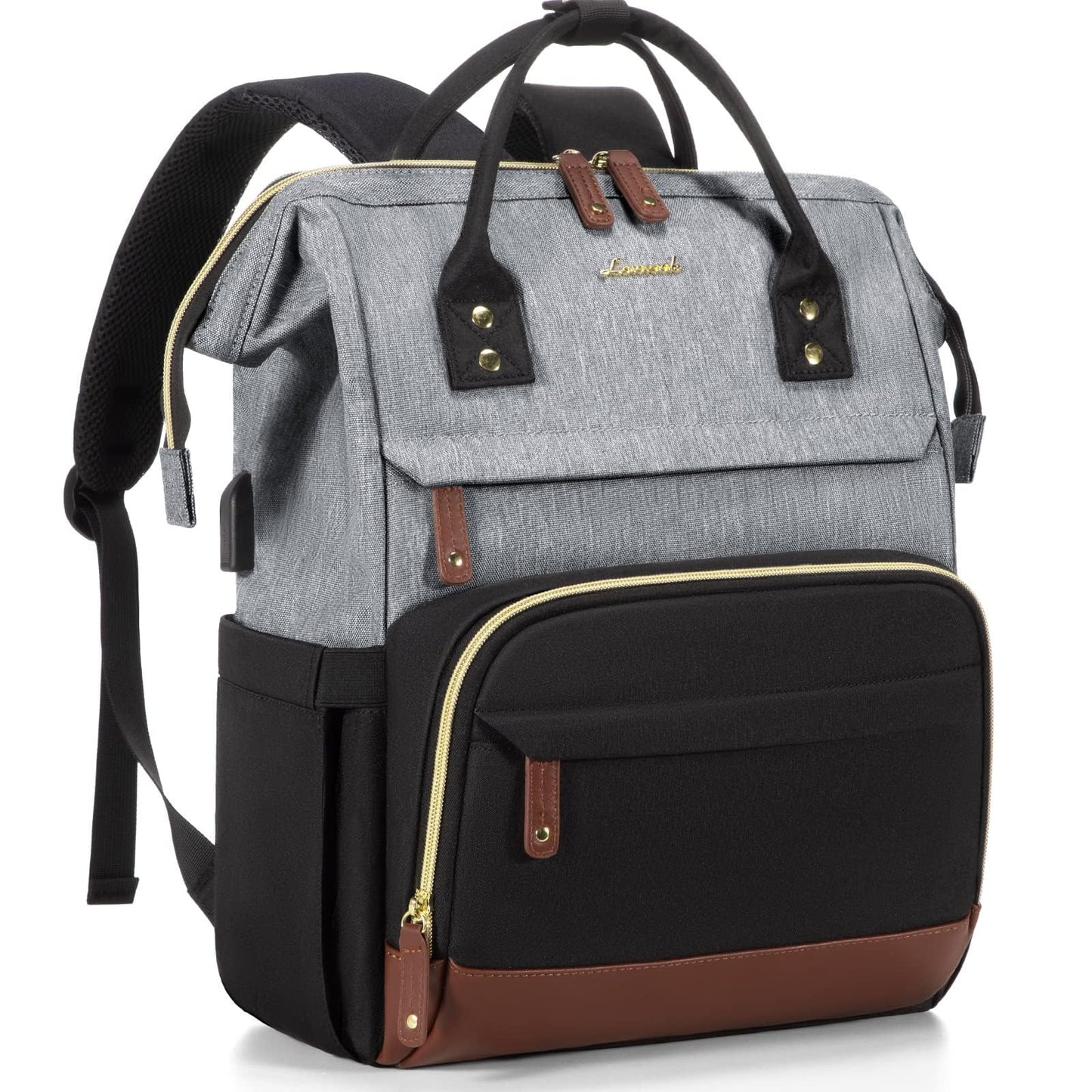 LOVEVOOK Laptop Backpack for Women, 15.6 Inch Work Business Backpacks Purse With Large Capacity, Waterproof Nurse Bag College Bookbag for School, Waterproof Casual Daypack for Travel