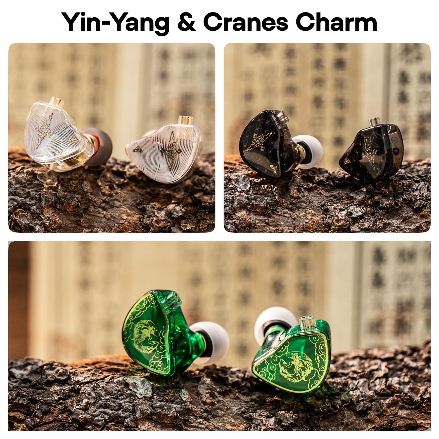 Linsoul TANGZU Wan’er S.G HiFi 10mm Dynamic Driver PET Diaphragm in-Ear Earphone with Ergonomic Shape, Detachable Recessed 2Pin OFC Braided Cable for Audiophile Musician DJ Stage (Green, with Mic)