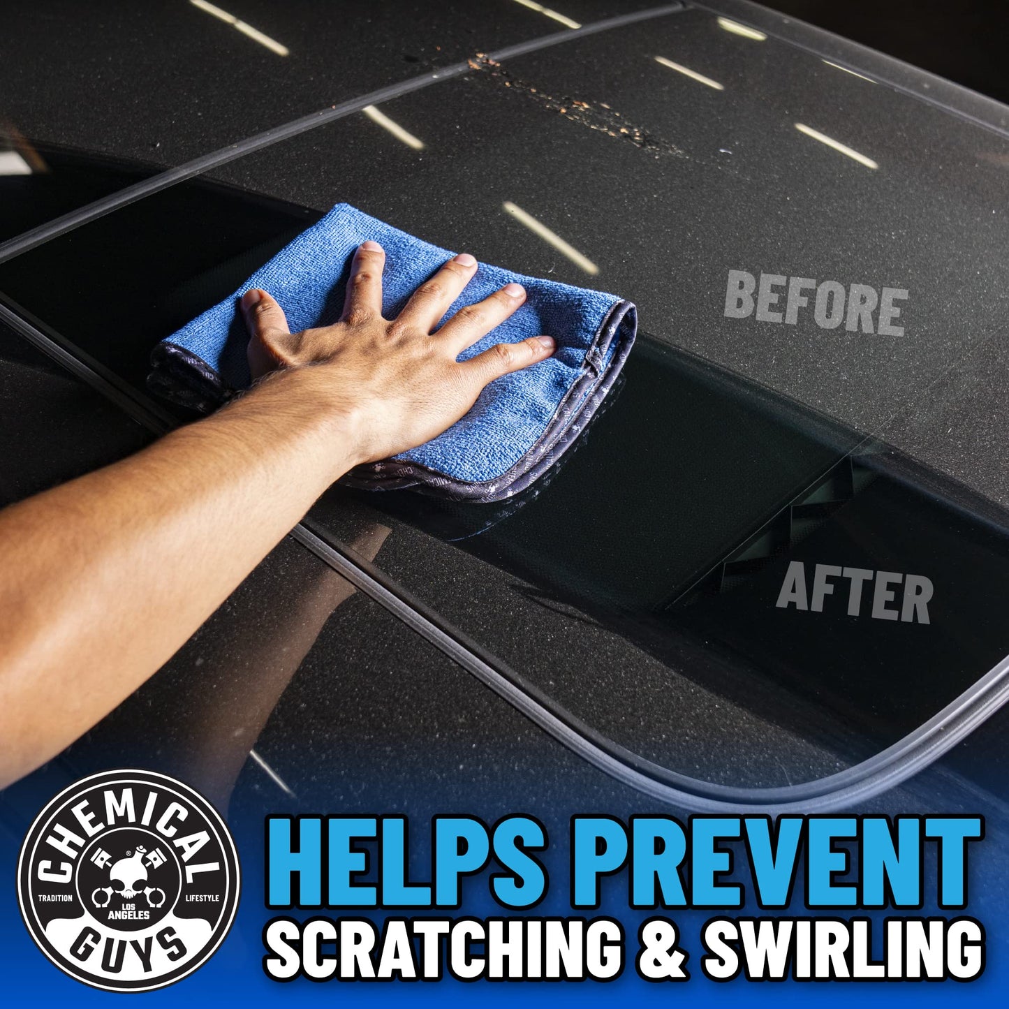 Chemical Guys Professional Grade Premium Microfiber Towels, Blue (16" x 16") (Pack of 12) - Safe for Car Wash, Home Cleaning & Pet Drying Cloths