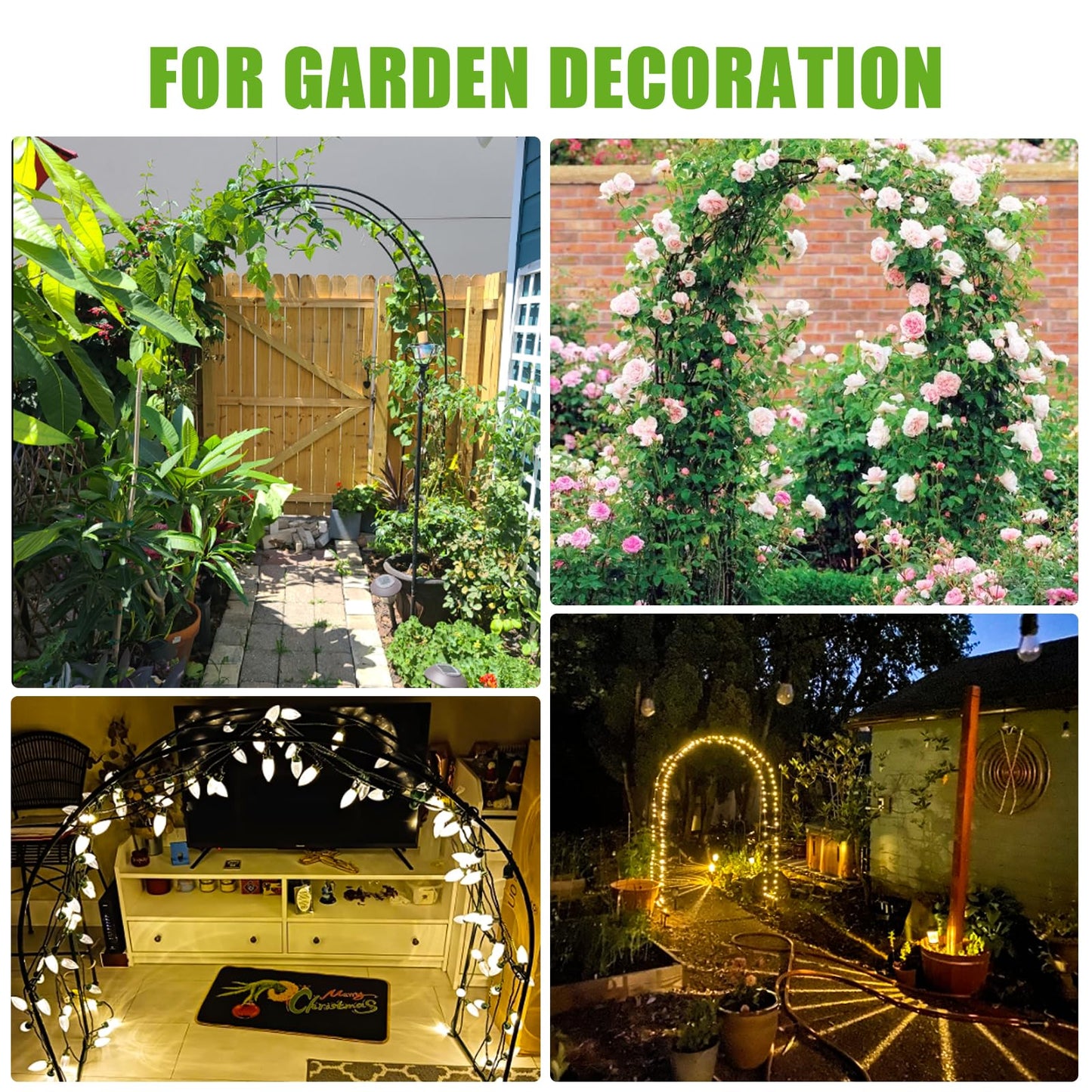 [2026] Garden Arch Trellis, Heavy Duty Garden Arbors for Climbing Plants, Wedding Arch Flowers Frame for Wedding, Party Decoration