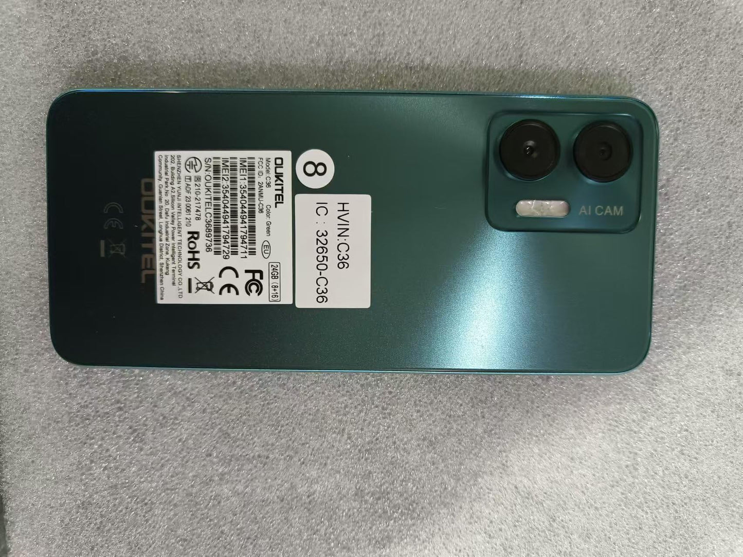 OUKITEL C36 Smartphone, Unlocked Cell Phone Canada, Android 14 Phone, 16GB+256GB/TF 2TB Expandable, 6.56'' HD+ Large Screen, 90Hz, 5150mAh Phone, 4G Sim 3 Card, Fingerprint/Face Unlock Telephone, GPS