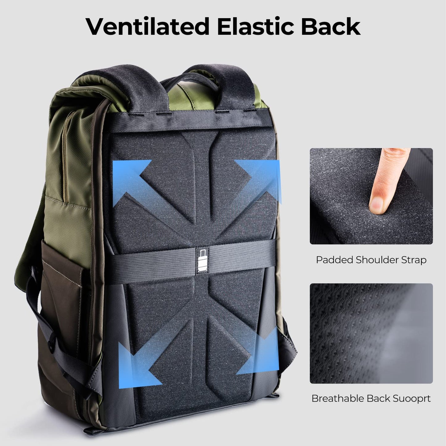 K&F Concept Camera Backpack, Camera Bags for Photographers Large Capacity Camera Case with Raincover,15-15.6 Inch Laptop Compartment Compatible for Canon/Nikon/Sony/DJI Mavic Drone(Beta Backpack 20L)