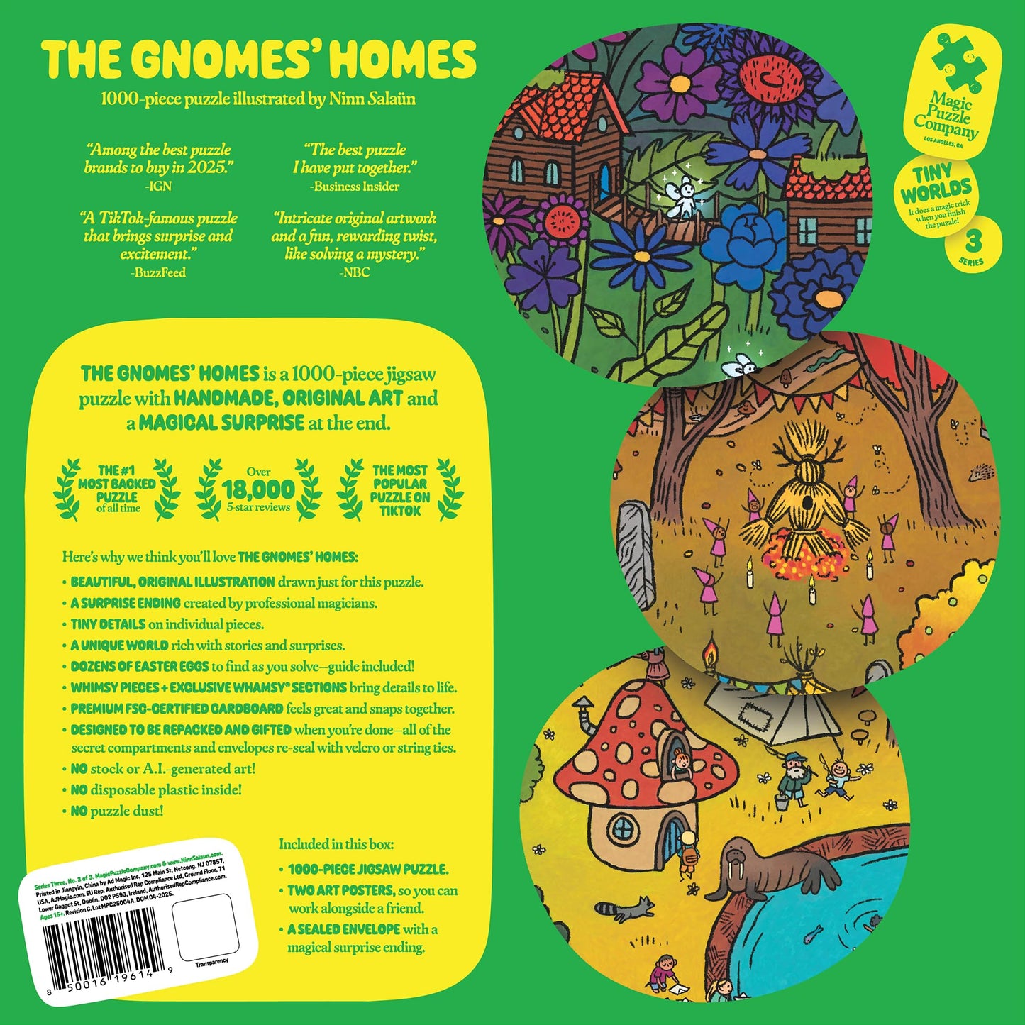 The Gnomes' Homes • 1000 Piece Jigsaw Puzzle from The Magic Puzzle Company • Series Three