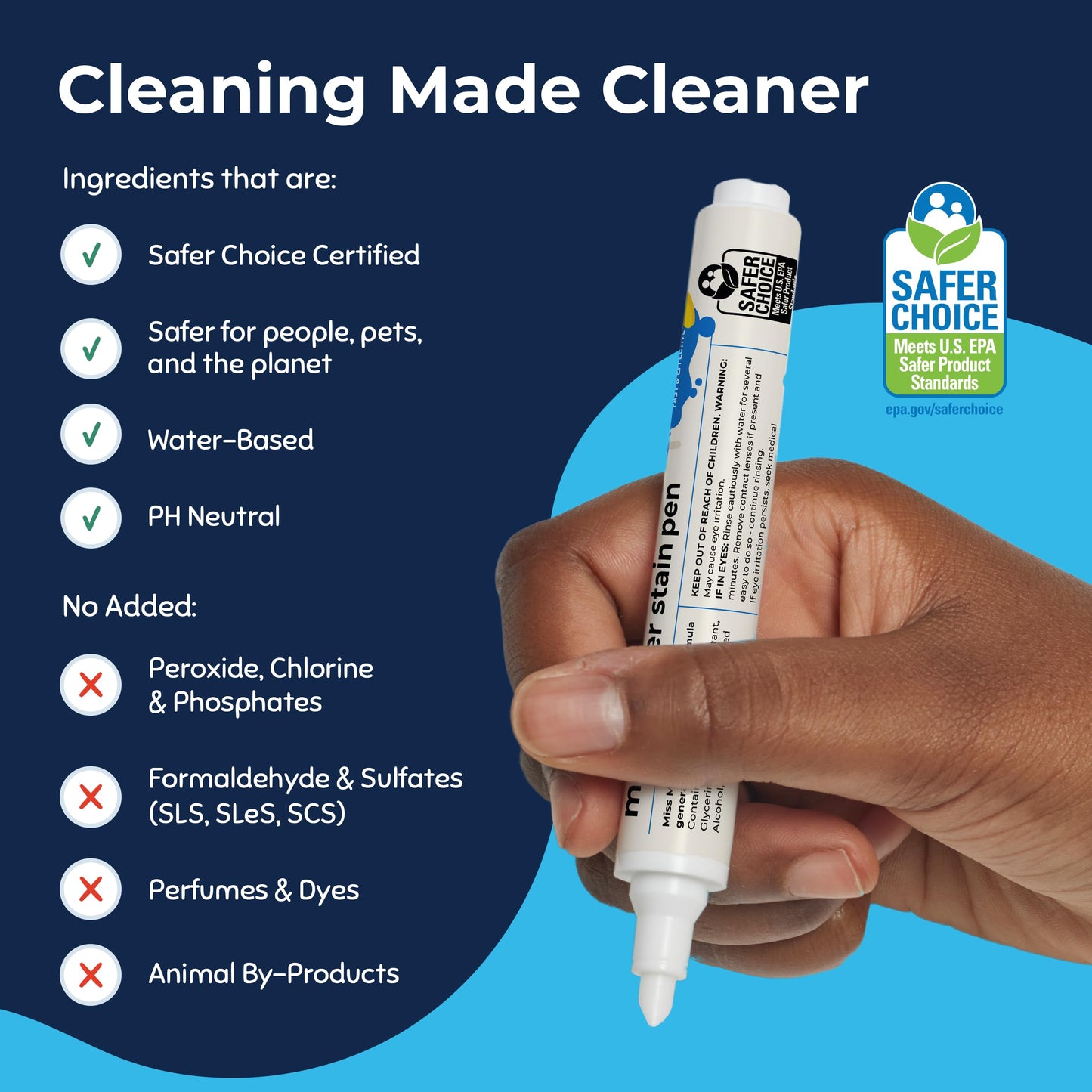 Miss Mouth's Messy Eater Stain Treater Pen - 2 Pack Stain Remover Pen - Newborn & Baby Essentials - On-The-Go & Travel Essentials