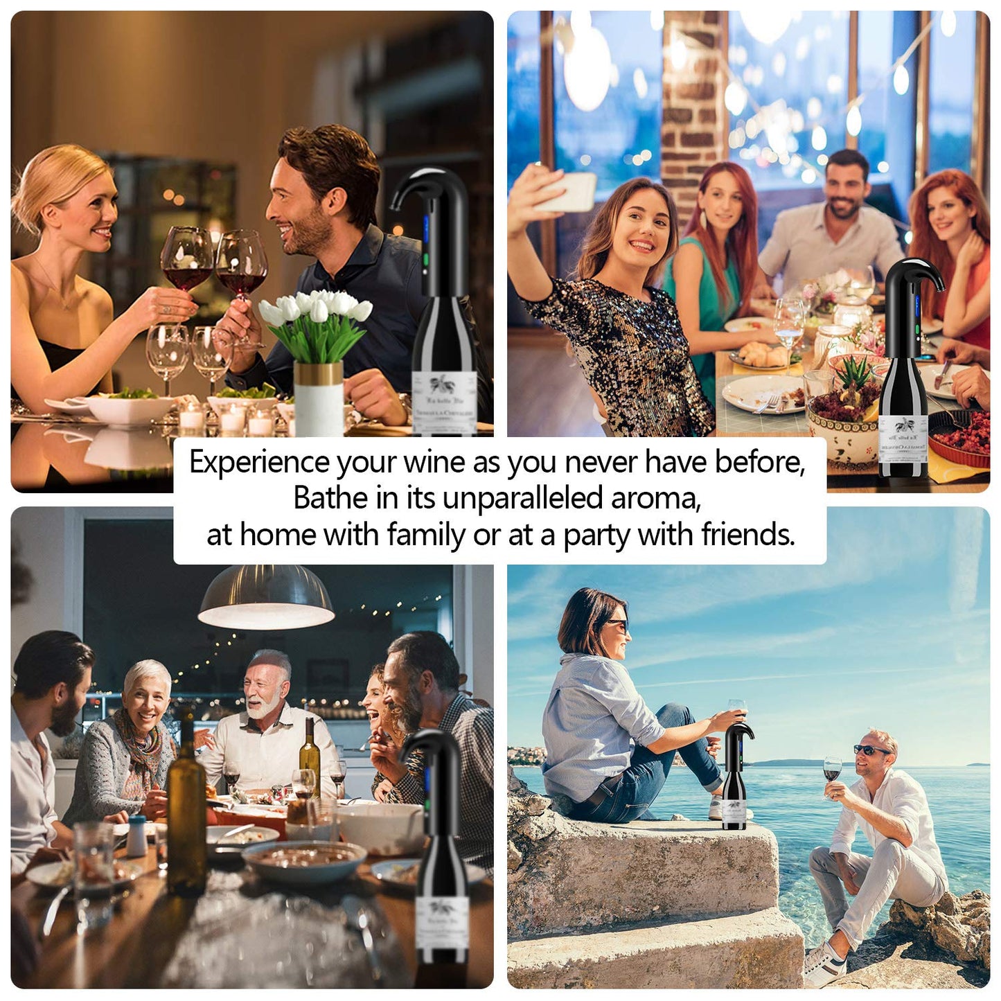 Wine Aerator Electric Wine Decanter Best Sellers One Touch Red -White Wine Accessories Aeration Work with Wine Opener for Beginner Enthusiast - Spout Pourer - Preserver