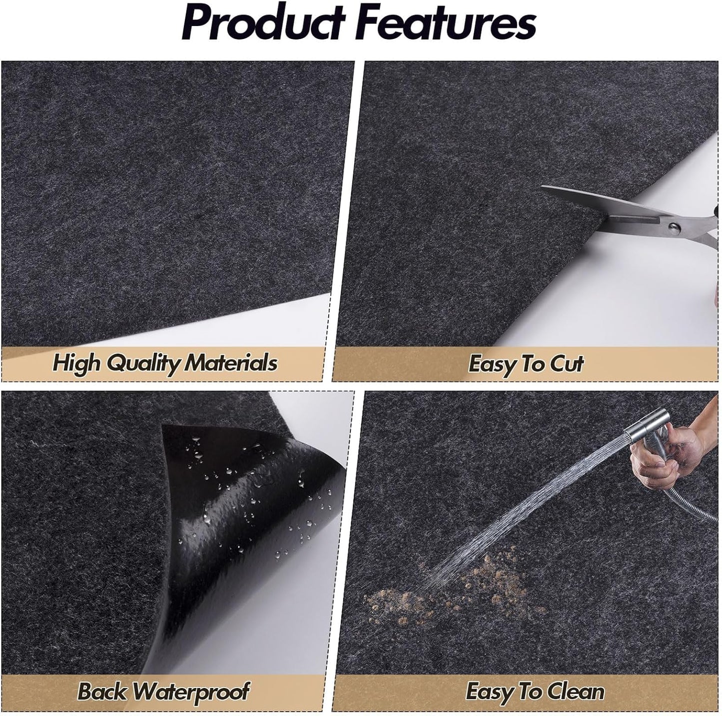 100 Inch Square Hot Tub Mat, ALYCLIP Inflatable Hot Tub Pad Outdoor Waterproof Spa Pool Ground Base Flooring Protector Slip-Proof Backing for Protect Hot Tub Pool from Wear