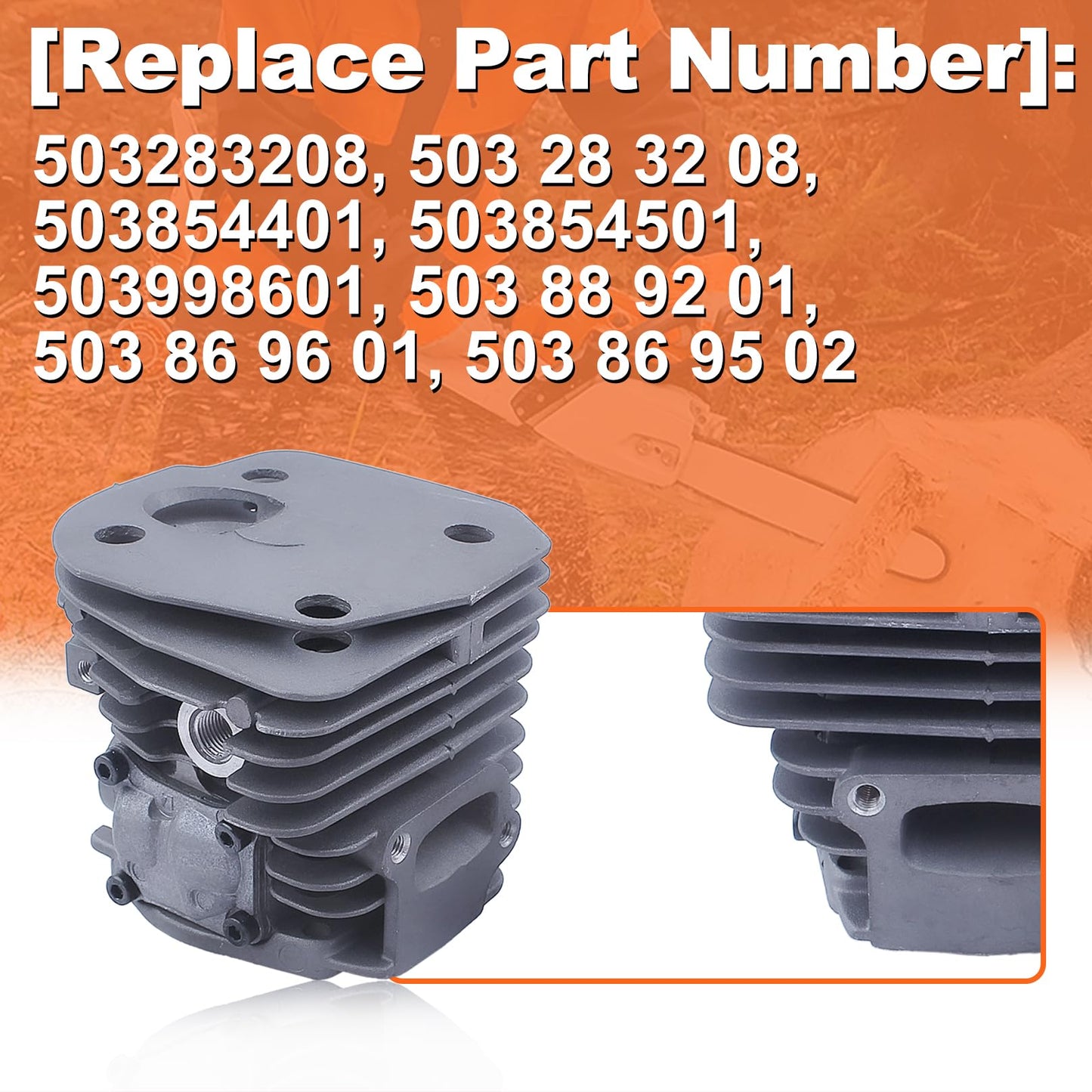 Mtanlo Big Bore 45Mm Cylinder Piston Kit For Husqvarna 353 351 350 346 346Xp 345 340 Chainsaw 503283208, 503 28 32 08, 503854401, 503854501, 503998601, 503 88 92 01, 503 86 96 01, 503 86 95 02