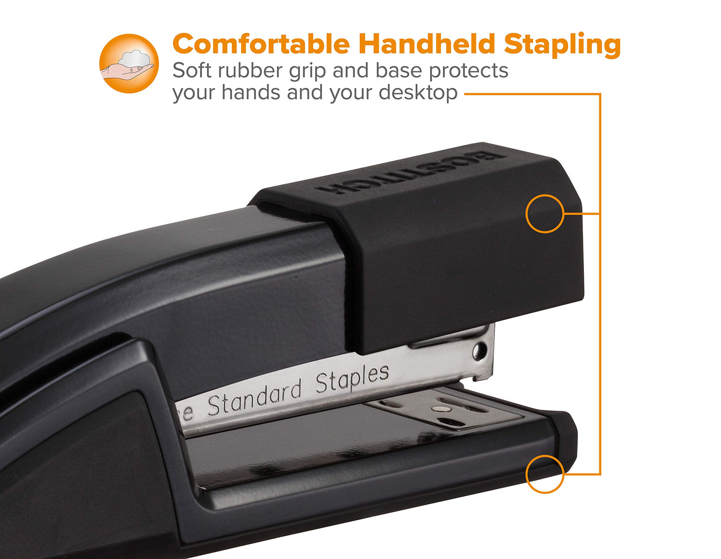 Bostitch Premium Metal Executive Stand-Up Desktop Stapler, Chrome (B3000)