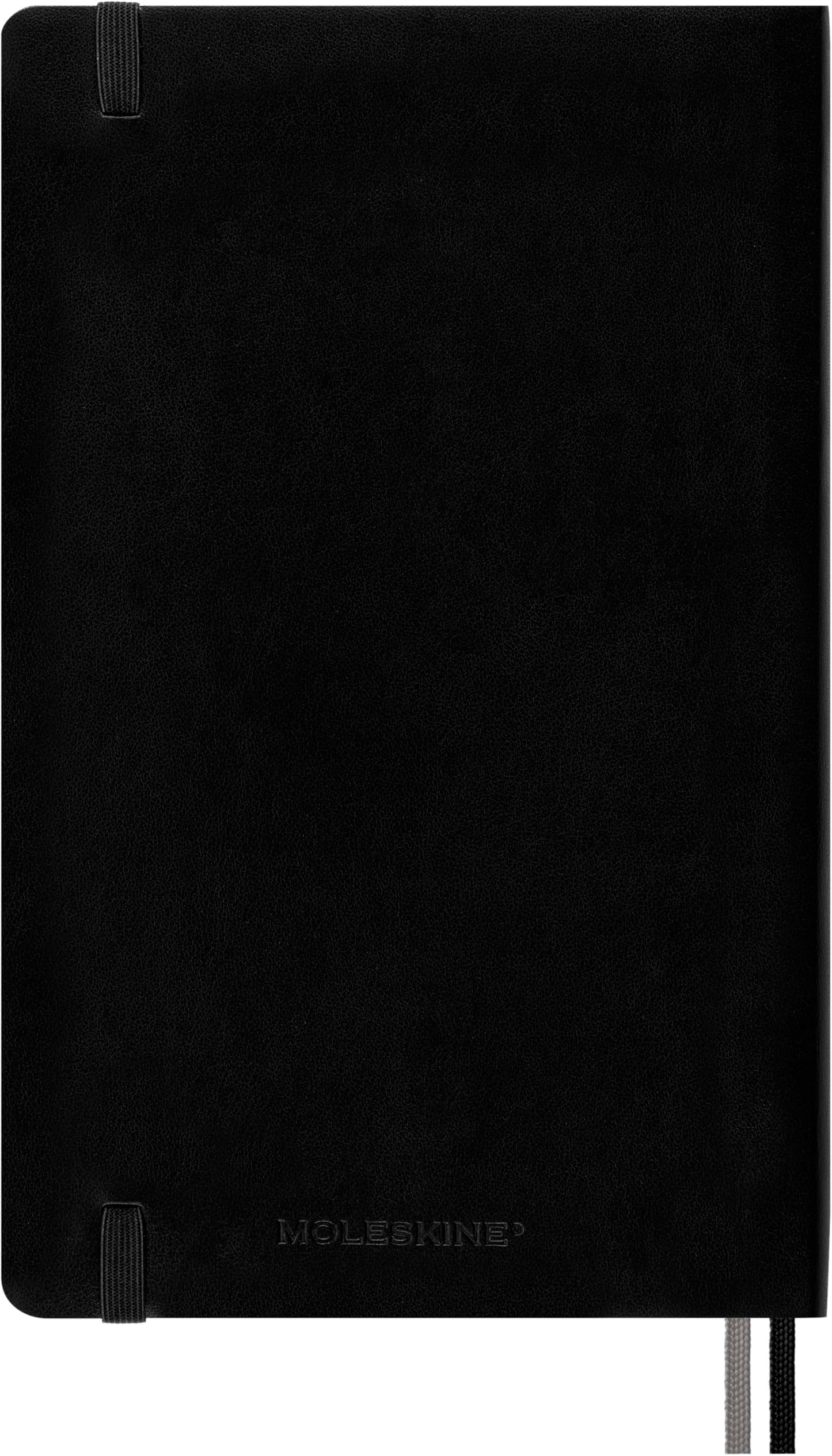 Moleskine Notebook, Expanded Large, Plain, Black, Soft Cover (5 x 8.25)