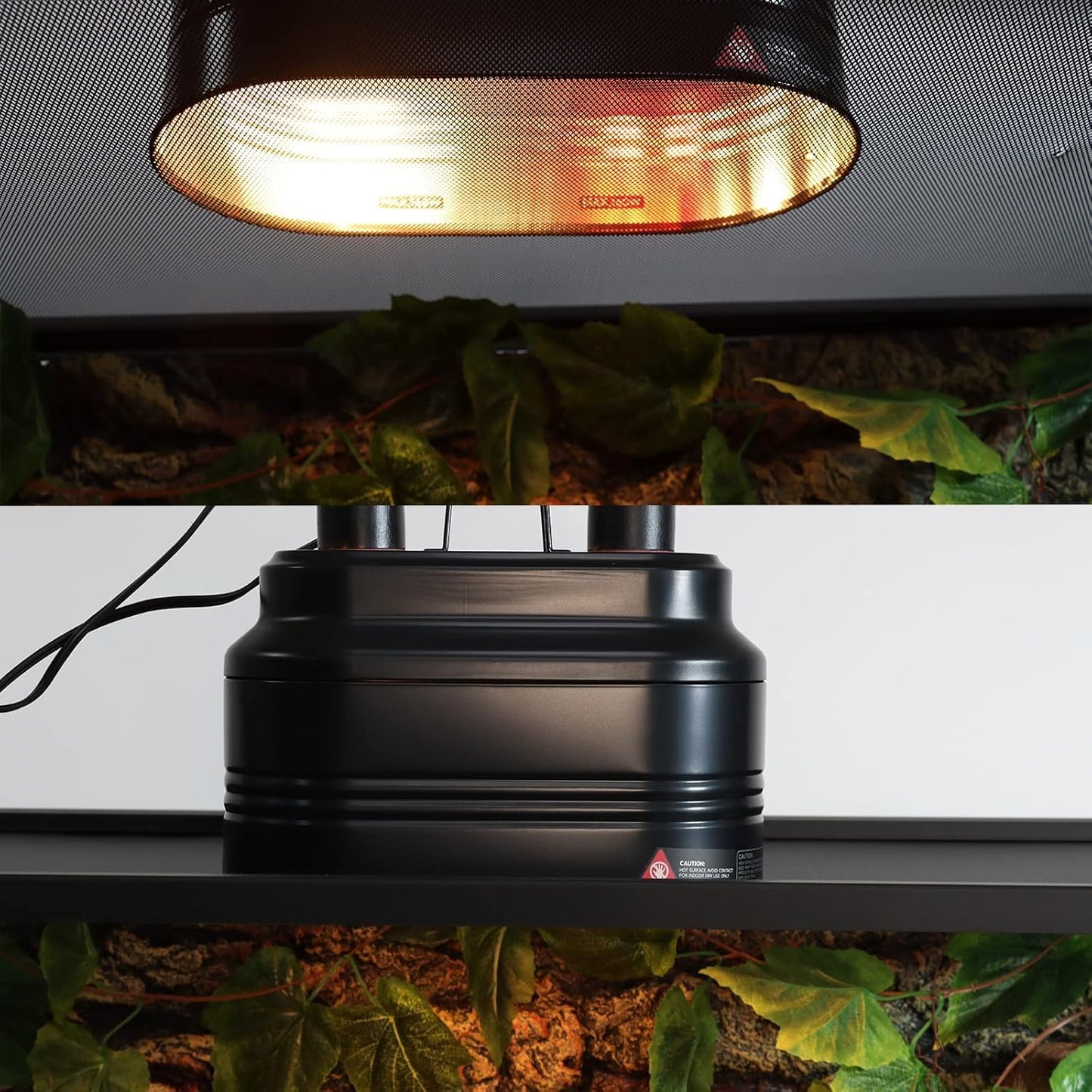 PTSCBS Max 160W Dual Reptile Heat Lamp Fixture with Separate Switches, Double Dome UVB Light Fixture for Reptile Terrarium and Tortoise Habitat