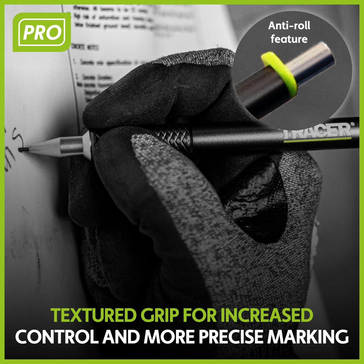 Tracer Pro Series Precision Pencil with 24 x Replacement 1.3mm Leads and Site Holsters - All-in-one Aluminium Precision Marking Kit APPK1-PRO