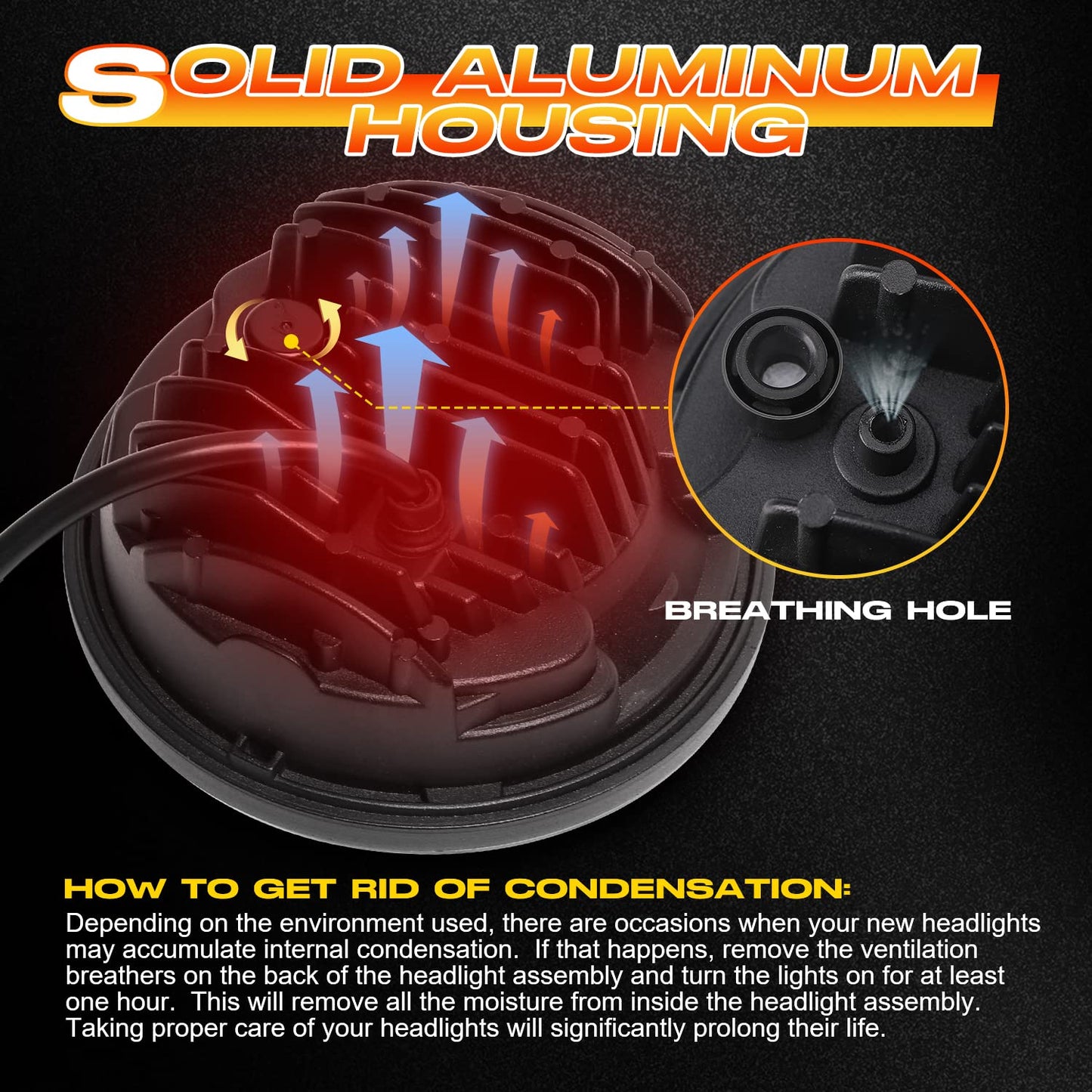 DOT Approved 80W 5-3/4" 5.75" Round LED Projection Headlight Compatible with Dyna Street Bob Super Wide Glide Low Rider Night Rod Train Softail Deuce Custom Sportster Iron 883,Chrome