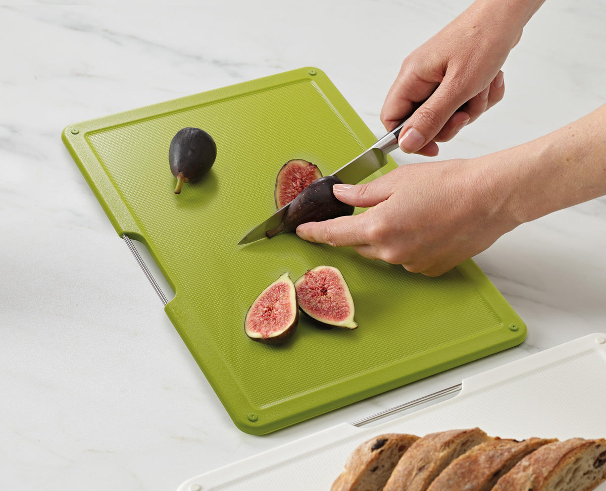 Joseph Joseph Folio Slim 3 Piece Under Shelf Cutting Board Set Space Saving Kitchen Storage Multicolour
