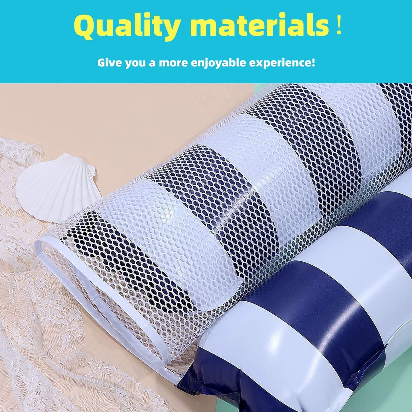 Yodooshi 【4 Pack】 Inflatable Pool Floats Hammock, Water Hammock Lounges, Multi-Purpose Accessories(Saddle, Lounge Chair, Drifter) for Swimming Pool, Beach, Outdoor Blue&Navy&Rose&Green