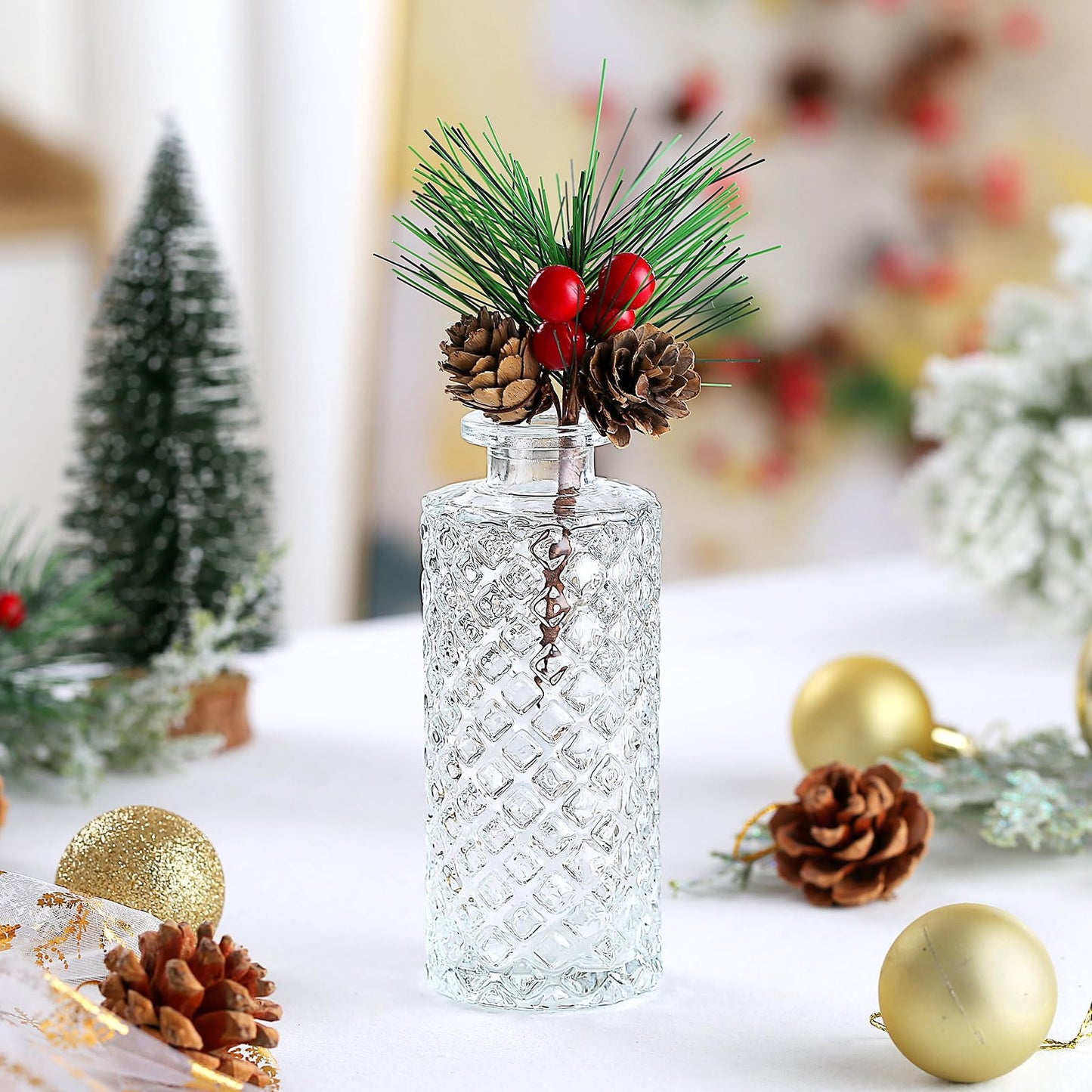 30 Pcs Mini Bud Vases As Wedding Centerpieces for Tables,Clear Bud Vases for Flowers,Small Flower Vases Suitable for Birthday Party,Anniversary,Wedding Reception,Baby Shower