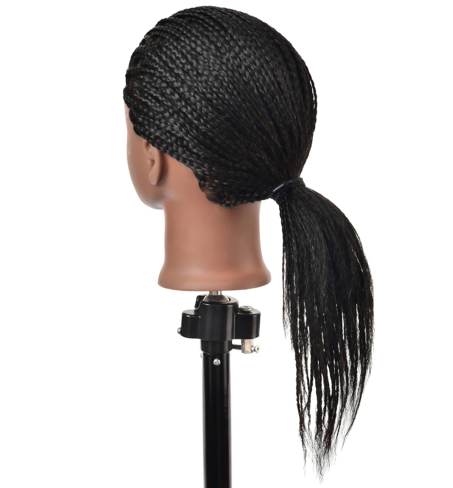 FUTAI Mannequin Head 100% Human Hair Manikin Cosmetology Makeup Doll Training Head with Stand for Hairdresser Practice Braiding Styling Coloring Bleaching Dyeing Curling Cutting Updos Display
