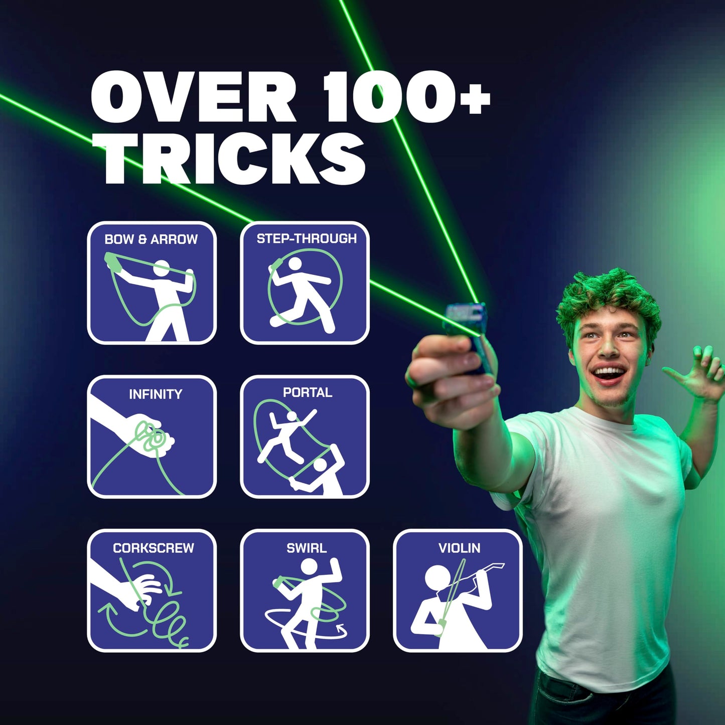 ZipString Luma - The Patented Glow-in-The-Dark Toy That Flies a Loop of String, Creates Endless Shapes and Tricks. Built-in LED for Glowing Fun. Perfect STEM Gift for Kids & Adults. Wonderment Awaits