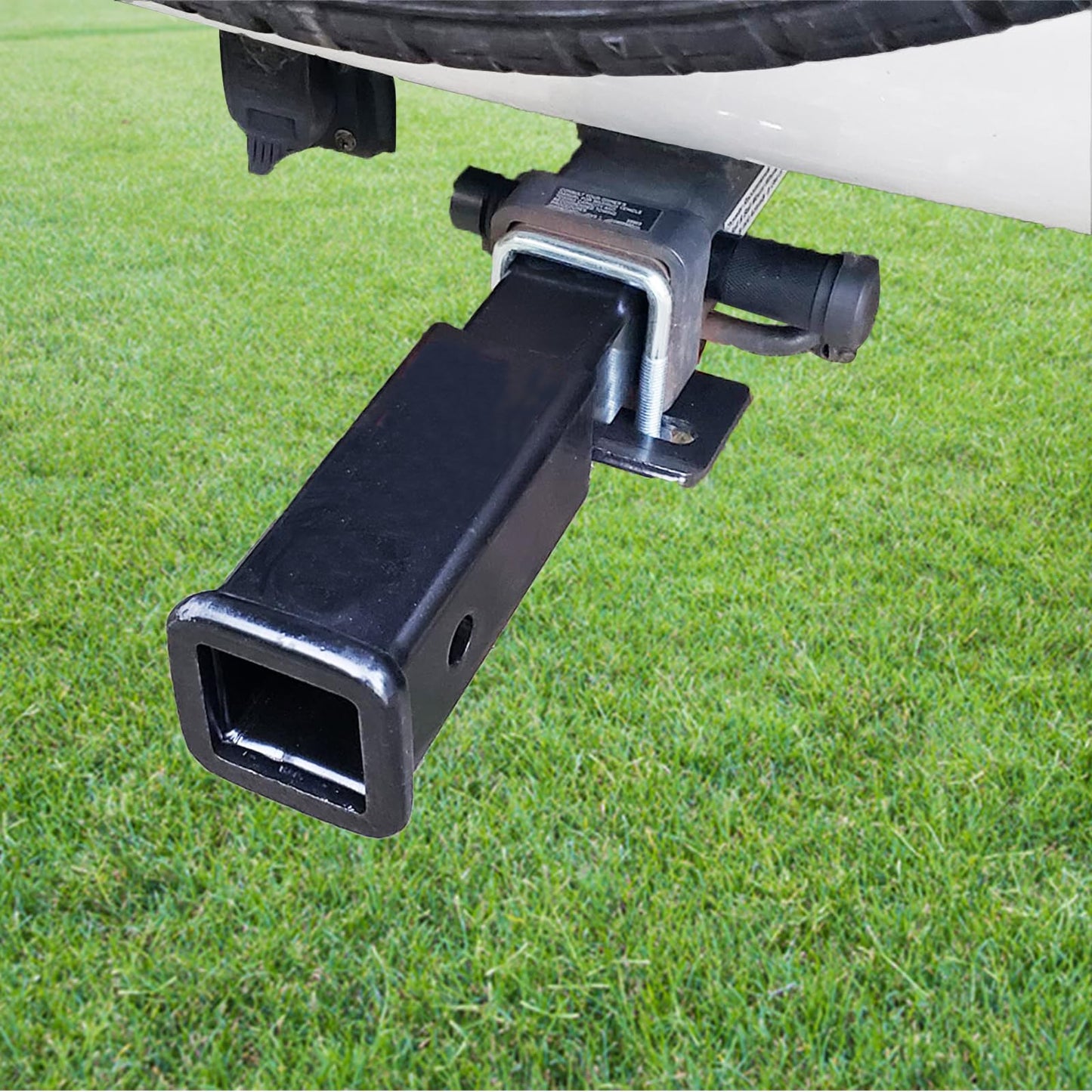 Allucky 12 inch Trailer Hitch Extender Trailer Hitch Extension Receiver Tube Extender, Heavy Duty 6000 lbs Fits for 2" Receiver Tube Tow Bar Steel Shank, Hitch Extender with 5/8'' Pin Hole