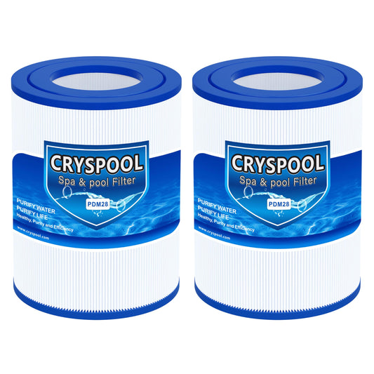 Cryspool PDM28 Filter Compatible with Spa Filter Aqua Crest PDM28 461273, Dream Maker, 28 Sq. Ft Spa Filter Cartridge, 2 Pack