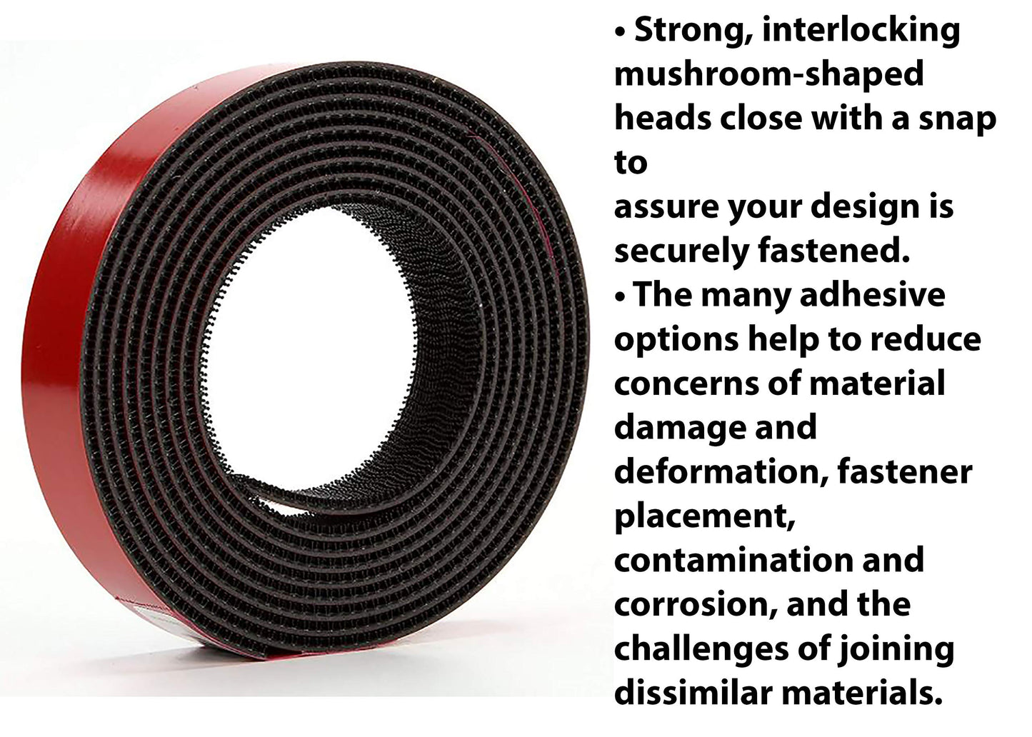 3M Dual Lock Reclosable Fastener TB3870 250/250 Black, 1 in x 10 ft, 2 Strips