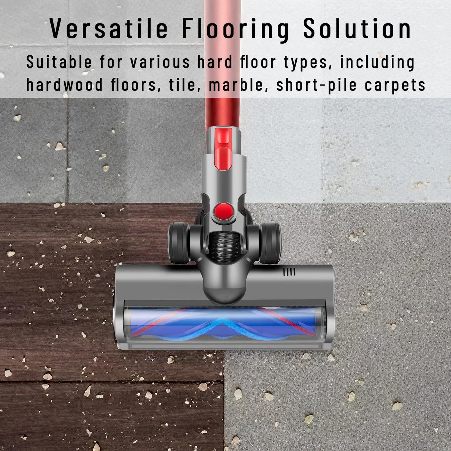 2026 Updated Dust Detect Vacuum Attachment Part for Dyson V15, V11, V10, V8, V7, G5, Brush Head with Full-Area Green LED Light, Ideal for Hardwood Floors & Short-Pile Carpets
