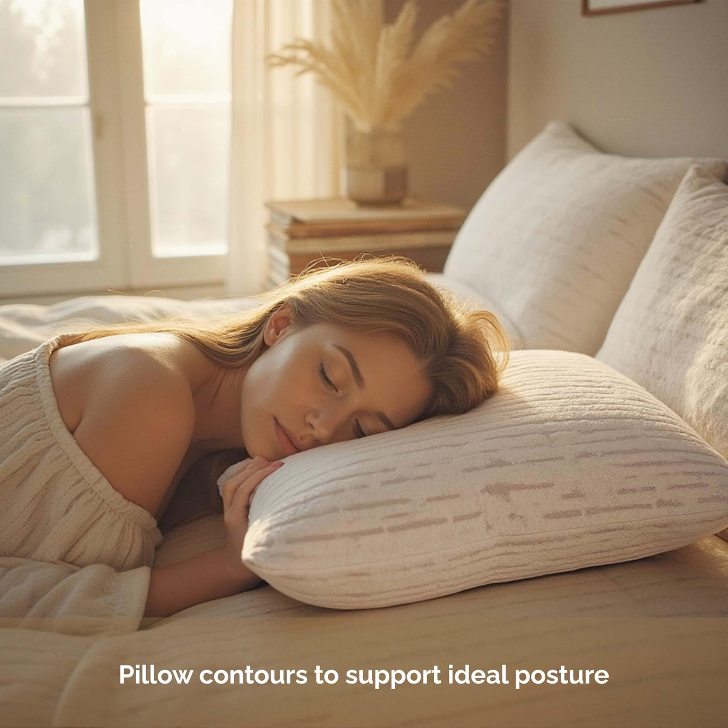 Clara Clark Bamboo Foam Pillows 2-Pack – Shredded Memory Foam Bed Pillow All Side Sleeper Adjustable Loft Pillows – Cooling Velvet Soft Rayon Bamboo Removable Cover – Hypoallergenic – King/Cal King