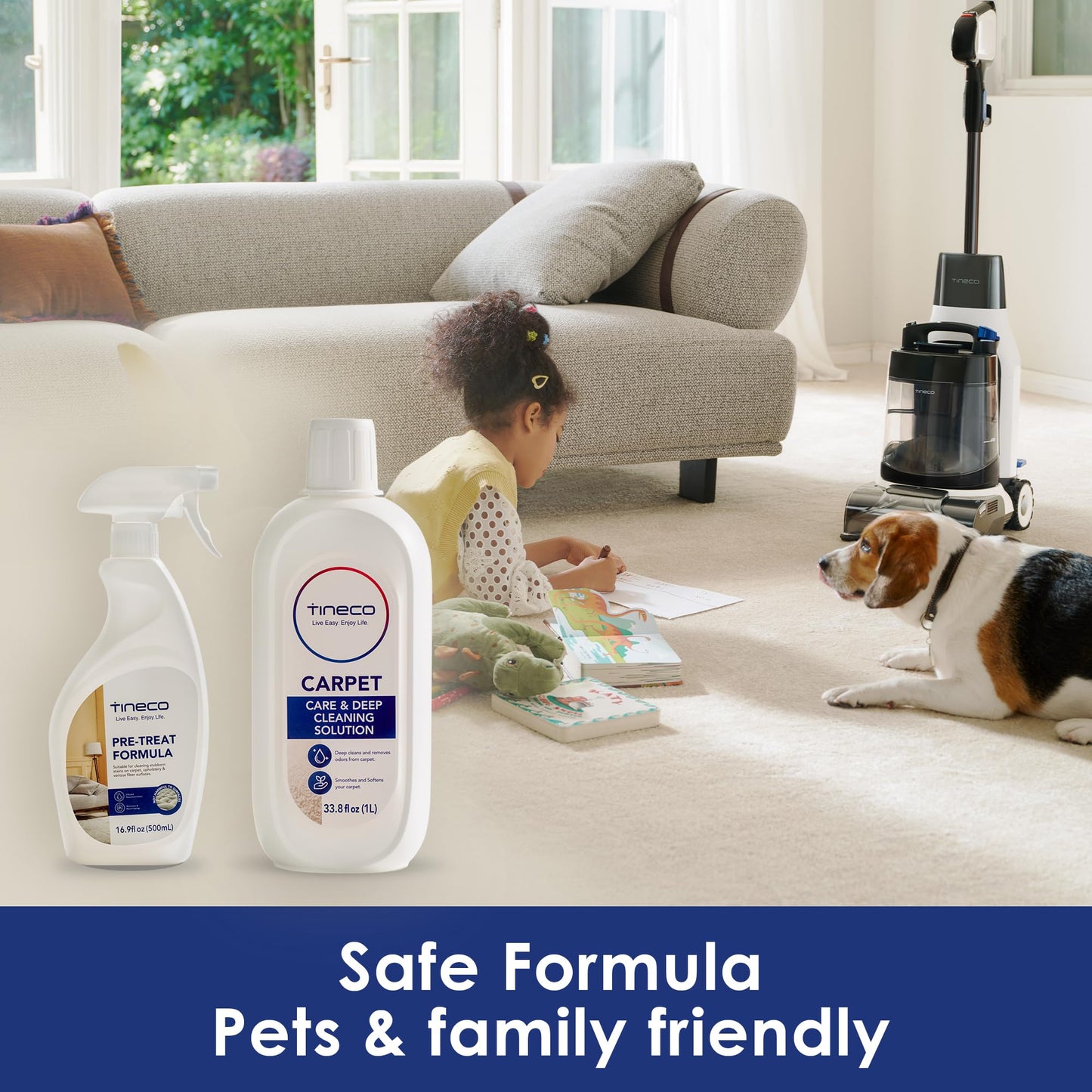 Tineco Carpet Pretreat Formula and Carpet Cleaning Solution for Carpet ONE Cruiser