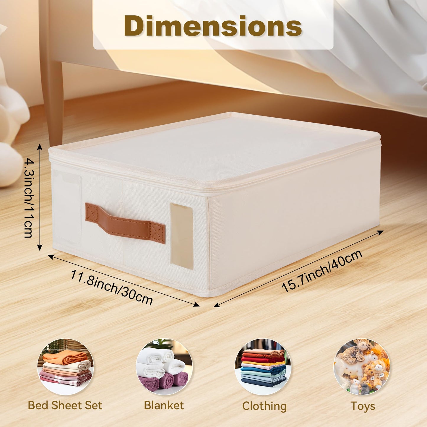 KitHero 8pack Bed Sheet Organizer, Foldable Linen Closet Organizers and Storage with Sealed Design, Queen & King Size Sheet Storage with Window, Closet Organizer for Bedsheets/Blankets/Clothes, Linen
