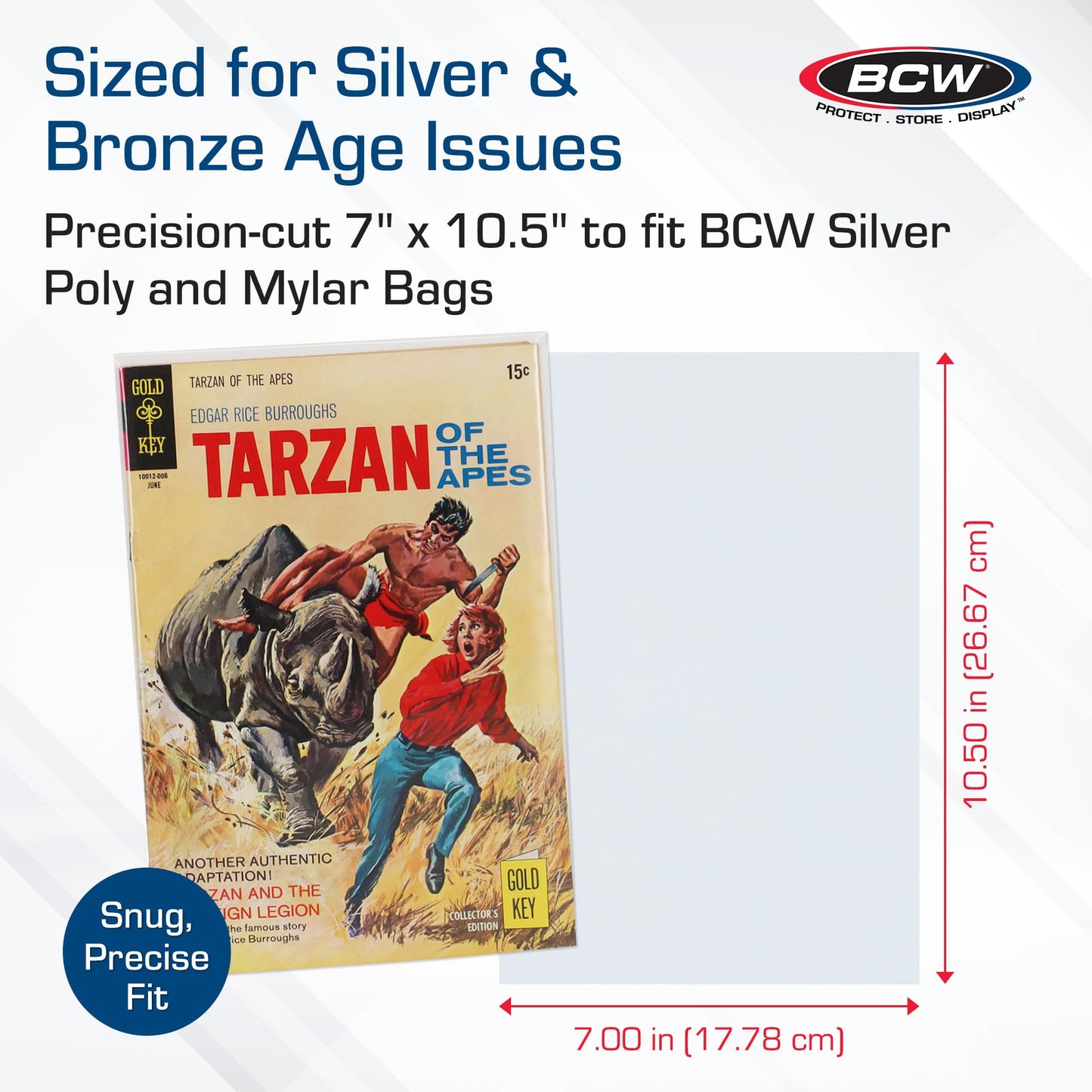 BCW Backing Boards, 7 x 10 1/2", Silver