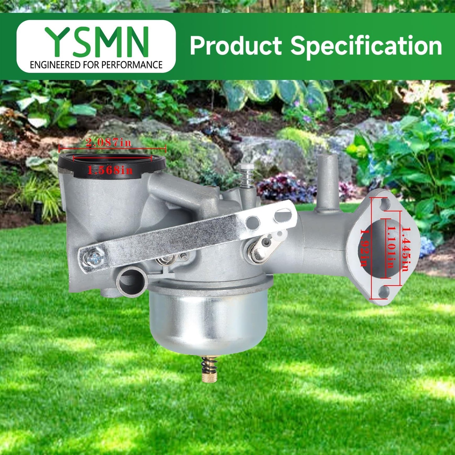 YSMN 253702 253707 Carburetor with Gasket Replacement for Briggs Stratton 491031 490499 491026 Carb 281707 Series Engines