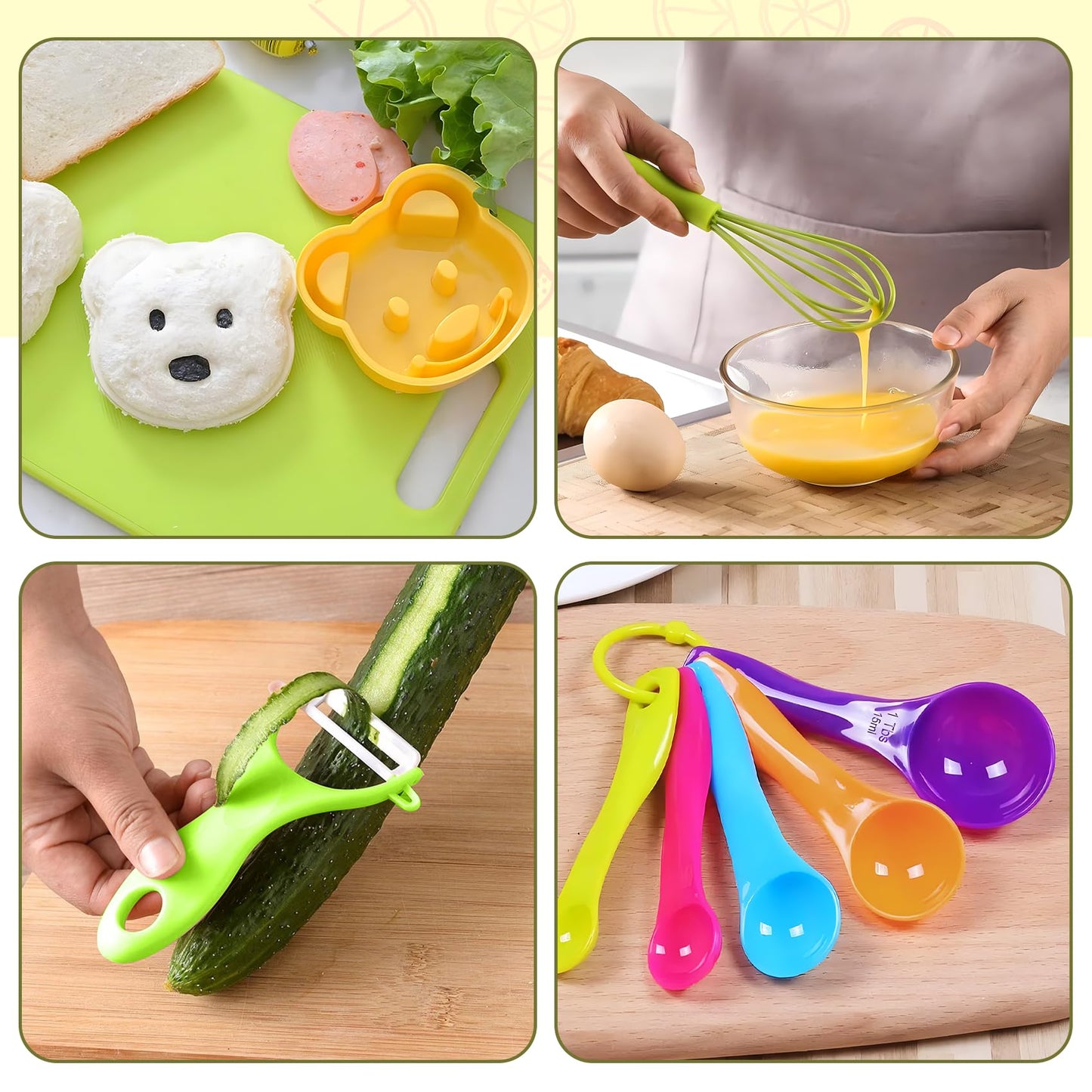 UBANTE 37 PCS Montessori Kitchen Tools for Toddler Toys, Kids Cooking Sets Real-Toddler Safe Knives Set, Educational Christmas Birthday Gift for 3 4 5 6 7 8 9 Years Old Girls Boys Kids Toddler