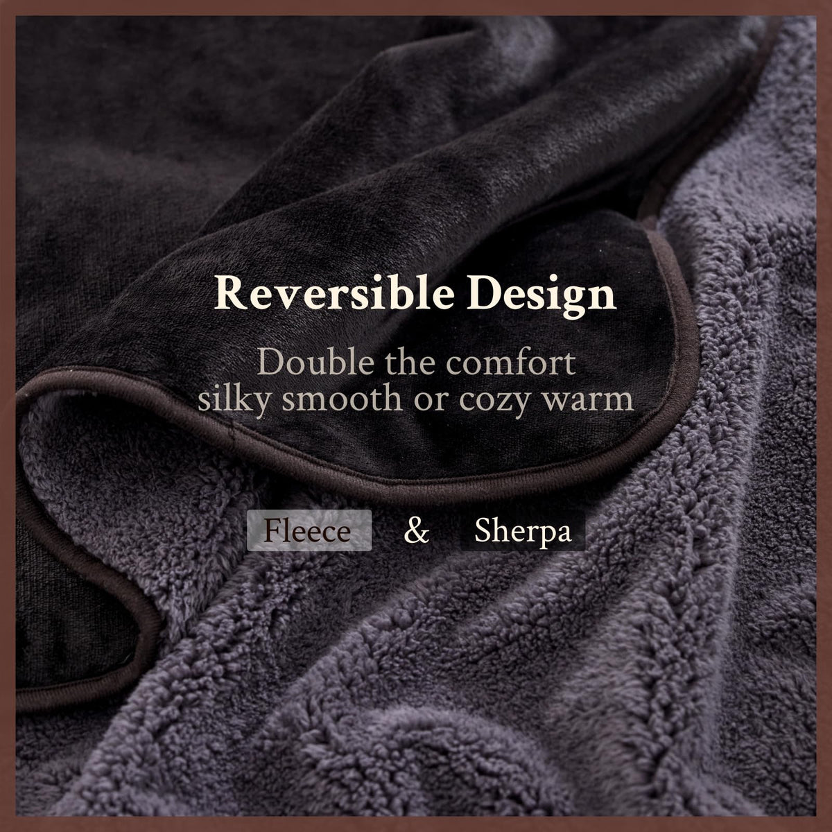 Waterproof Blanket for Bed - King Sized (80"x90") Plush Water Proof Blanket to Protect Furniture, Stain Resistant, Leak-Proof, Double-Sided Flannel & Sherpa Fleece, Reversible Black & Grey