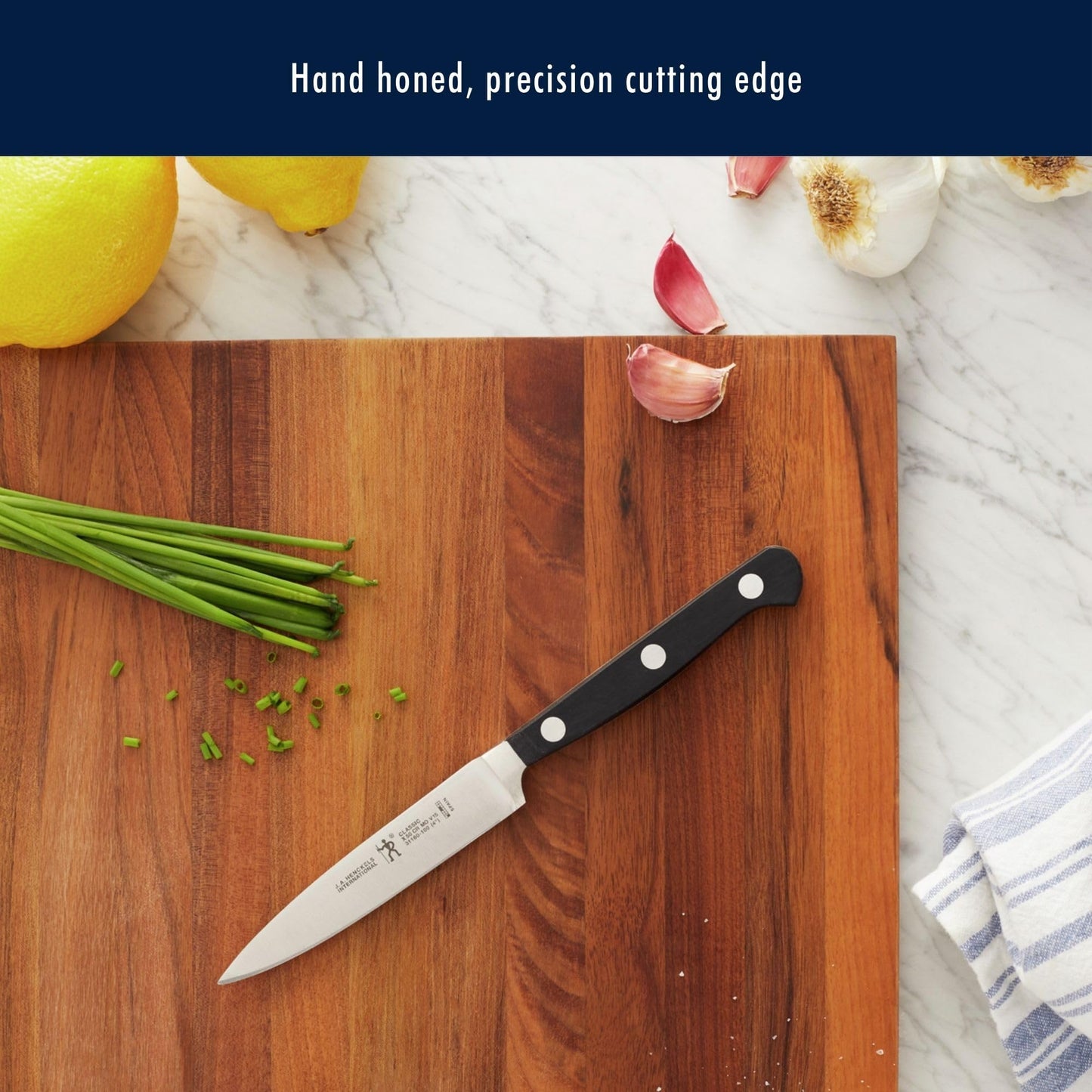 ZWILLING Professional Stainless Steel Premium Black Paring Knife- 4 inches, Ergonomic Handle with Triple Rivet,Razor Sharp Staright Blade, Peeling Knife, German Engineered