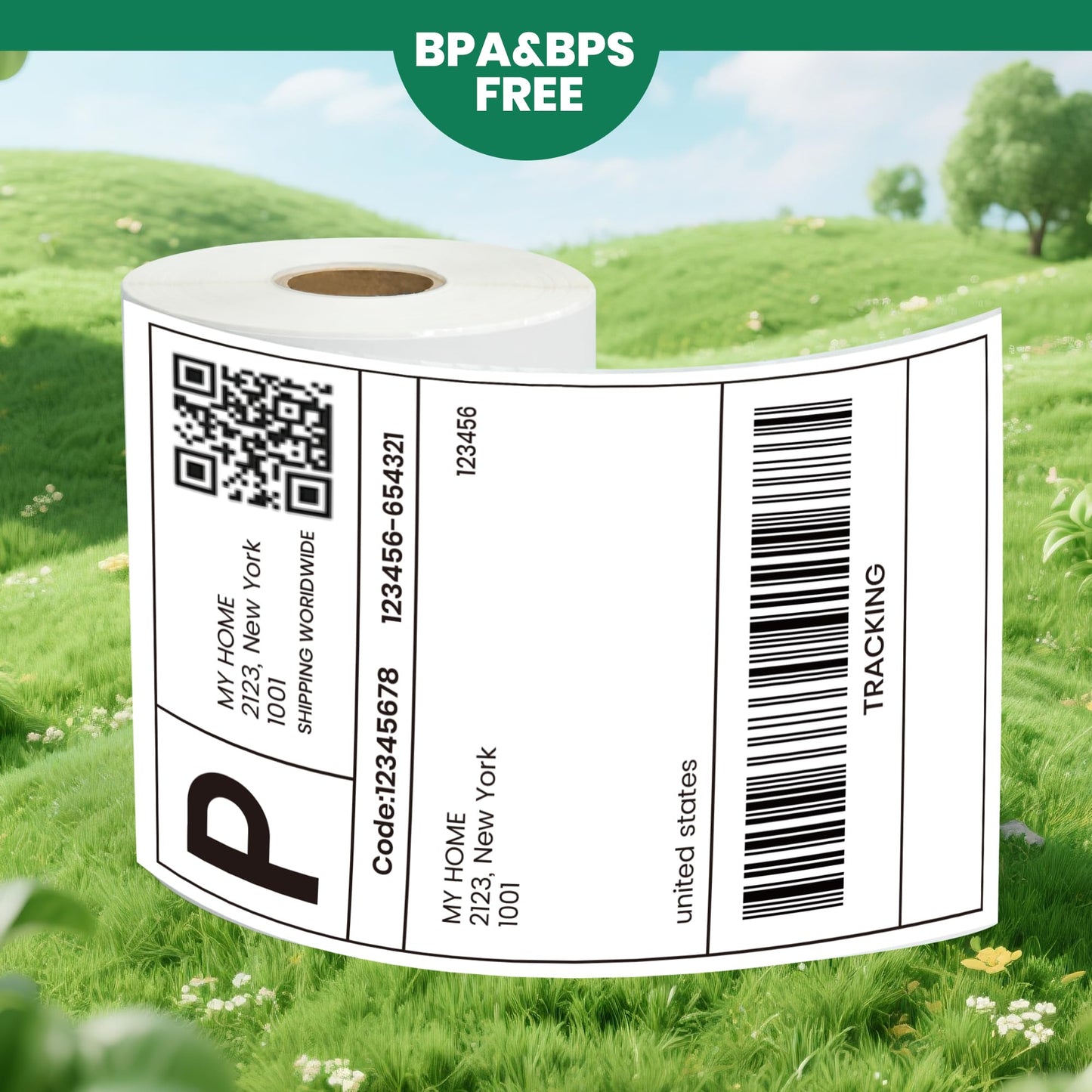 TAPEBEAR 4x6 Direct Thermal Labels 2200Labels, Top-Coated, Waterproof Oilproof, Scratch Resistant, BPA/BPS-Free, Blank Stickers Address Shipping Labels Clearly Printed for Printers, Small Business