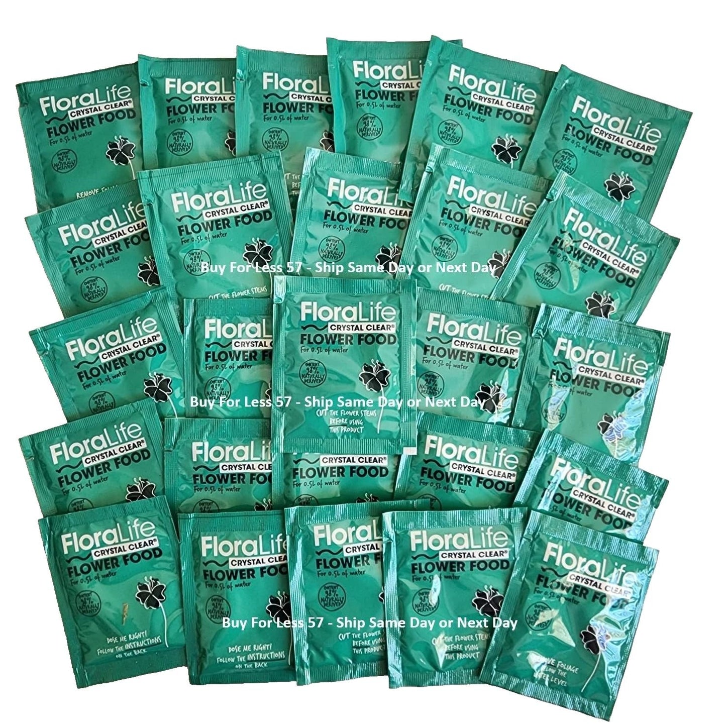 Cut Flower Food Floralife Crystal Clear 200 Powdered Packets 2.2 Lbs