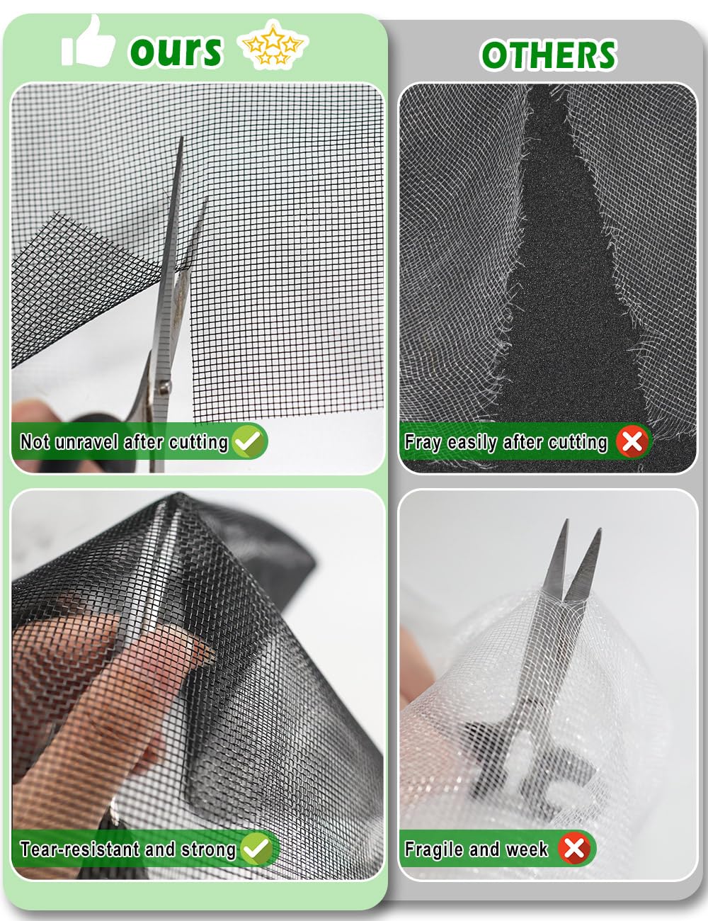 Wohohoho Stronger Garden Insect Mesh Netting, 10Ft x 33Ft Nano Black Bird Net Barrier. Mosquito Netting Screen for Patios Balcony Porch Cover, Garden Protection for Vegetables Plants, Shading Rate 33%