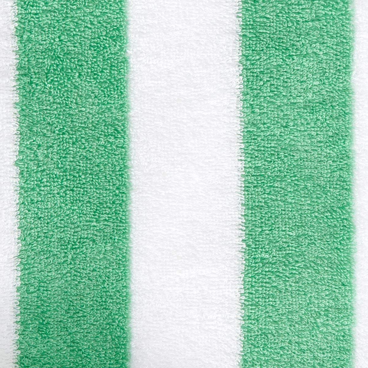 Amazon Basics Cabana Stripe Beach Towel - Pack of 2, Green